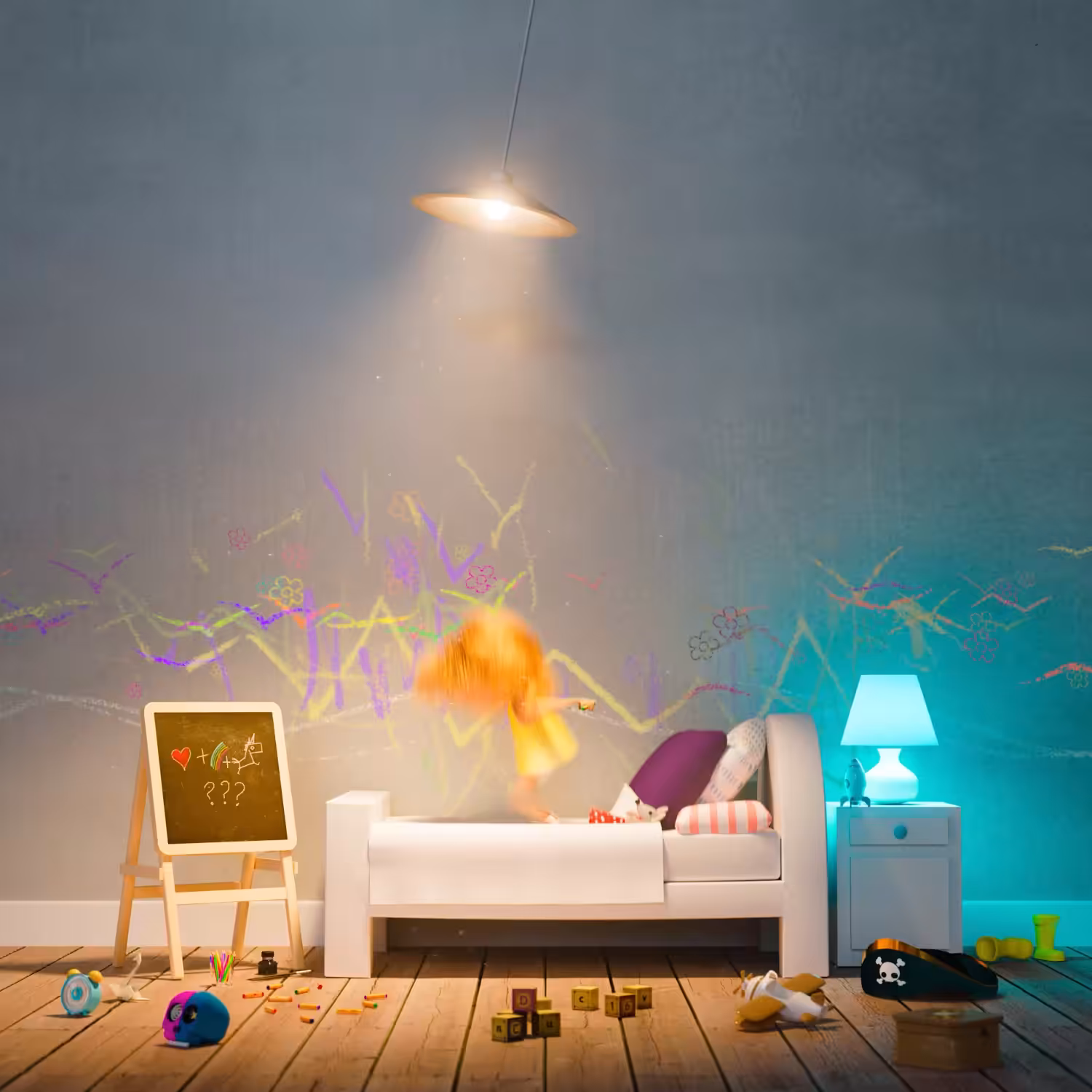 Draws on the wall