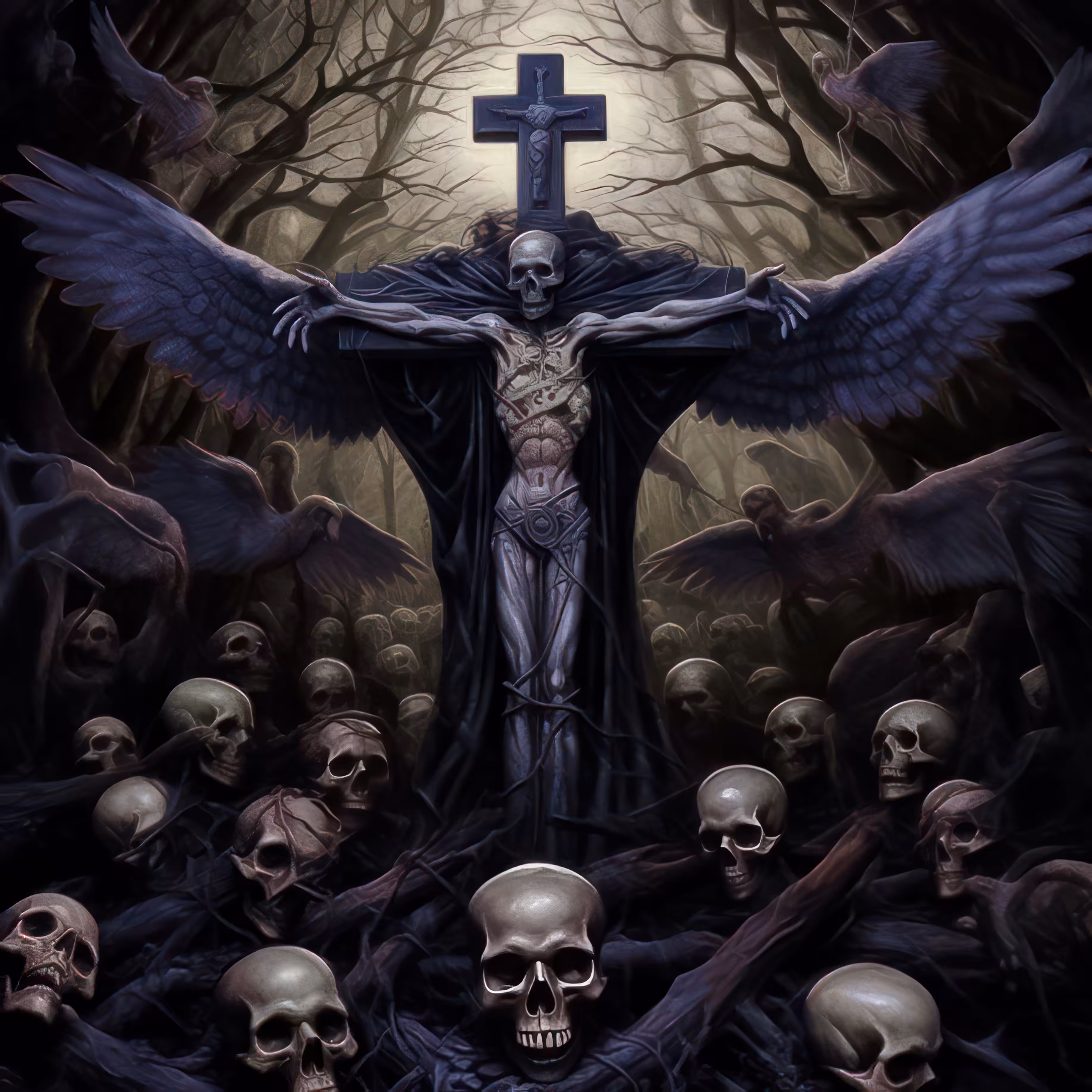 Ghoul's grim crucifixion