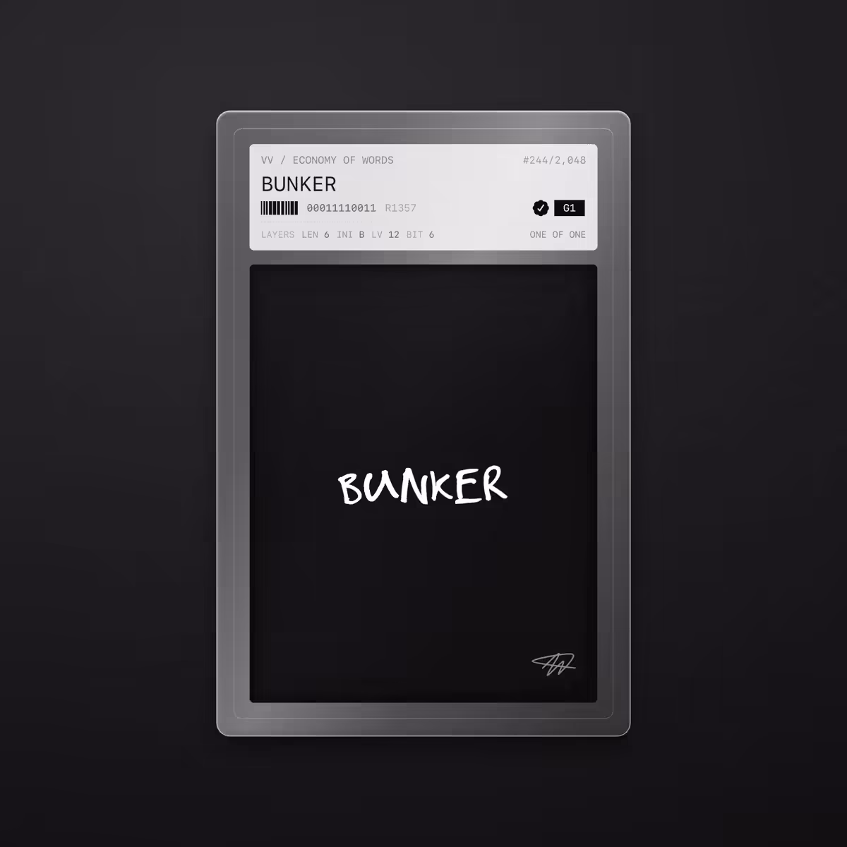 Economy of Words: BUNKER · #244