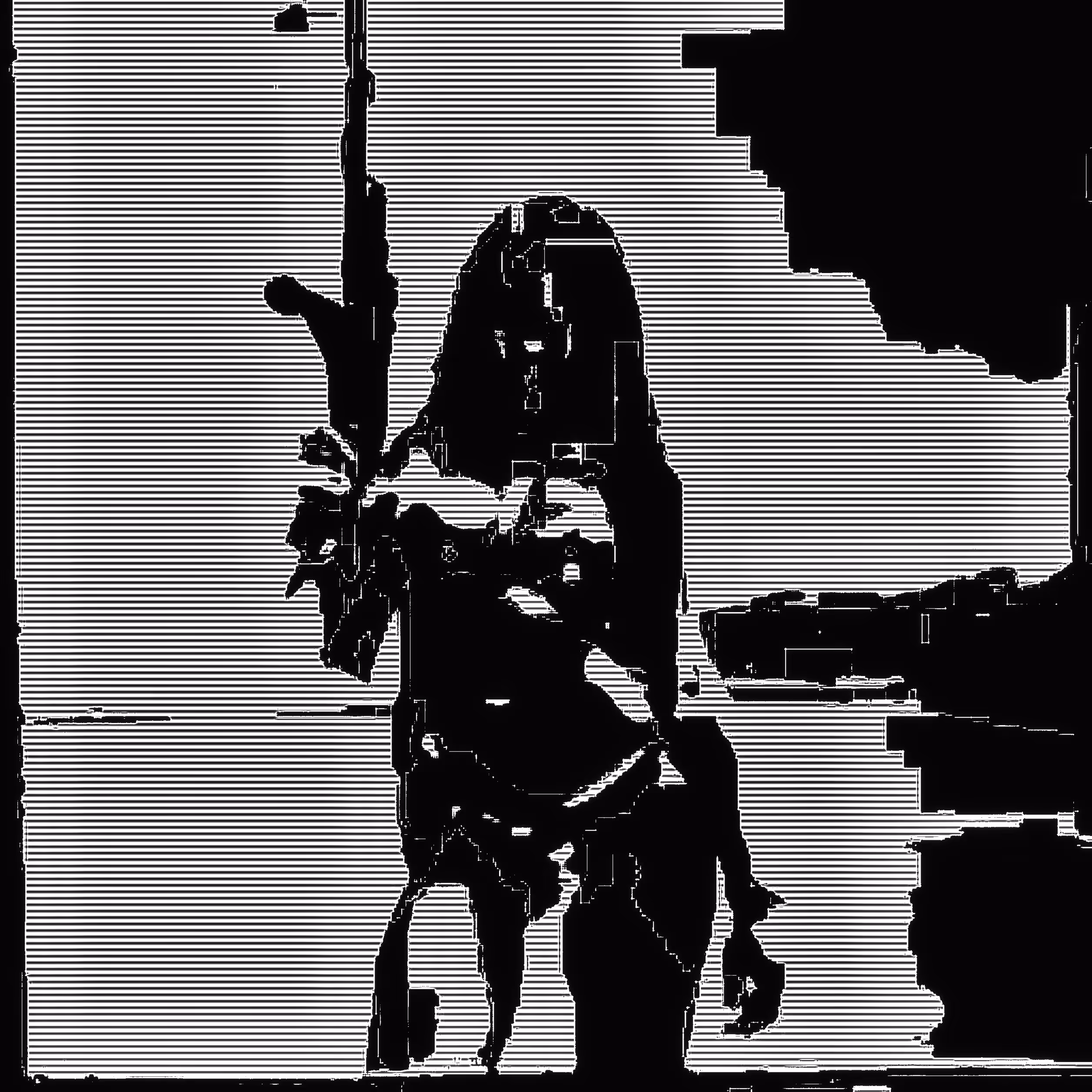 Bikini girl with machine gun. (companion still)