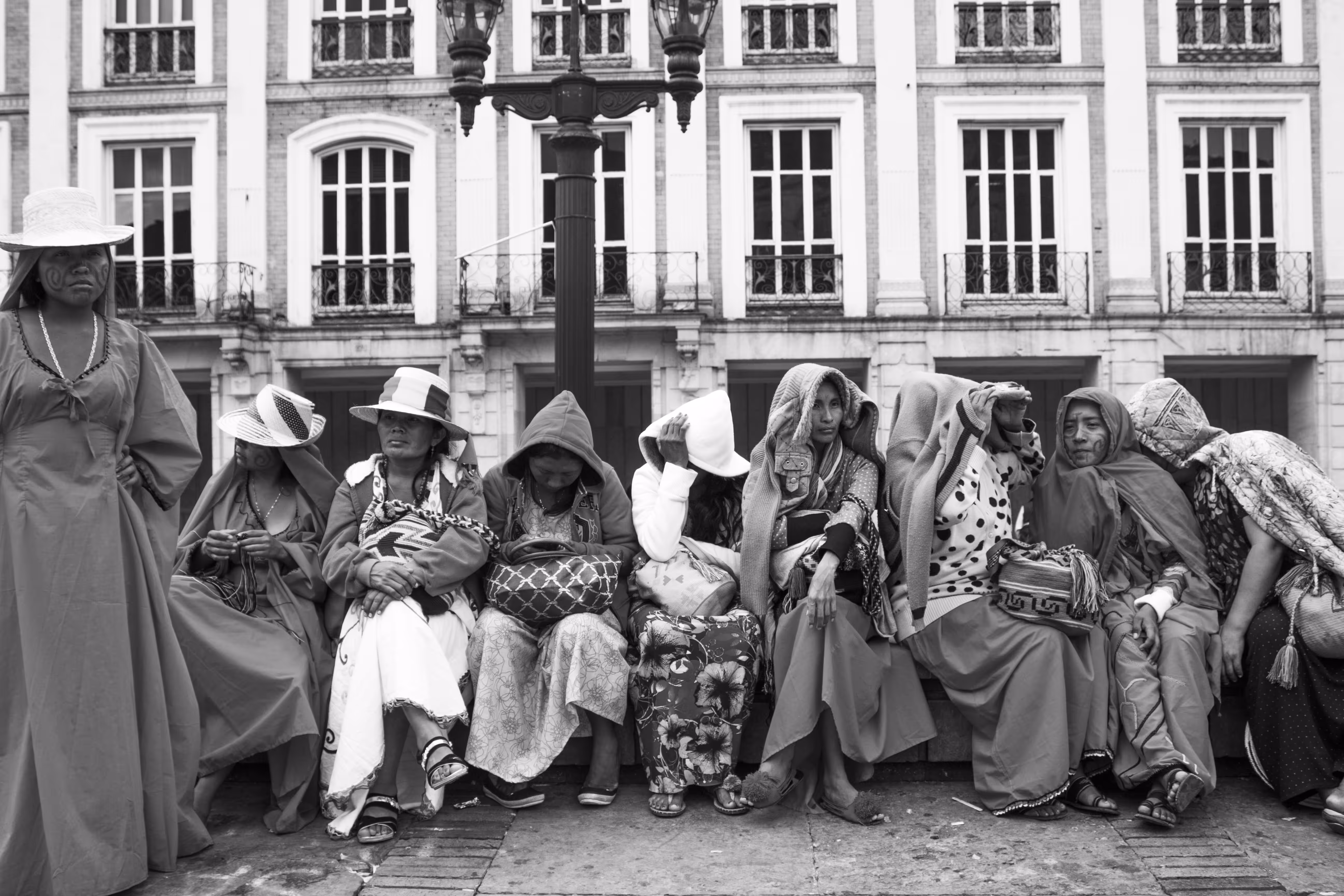 Indigenous people protesting