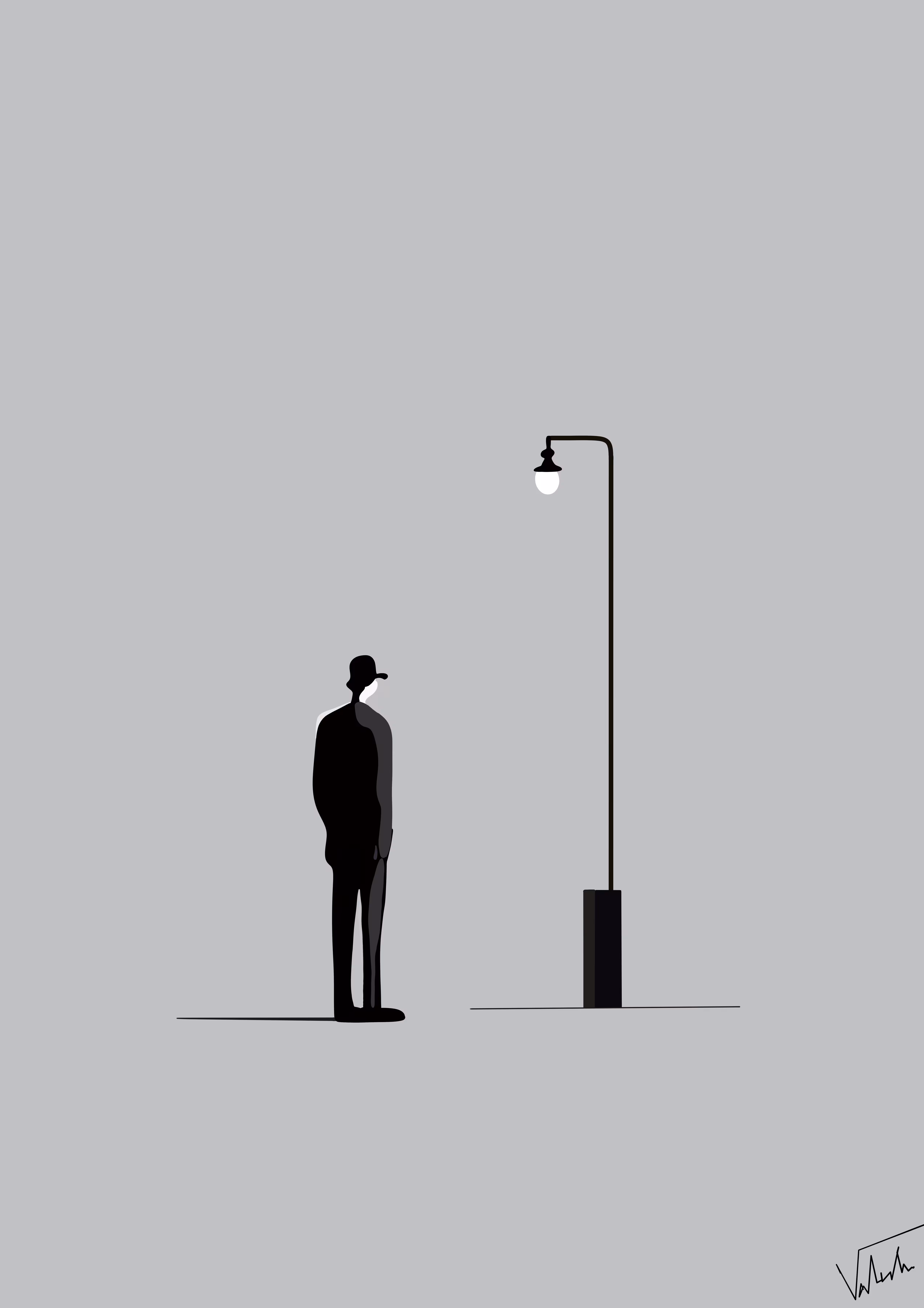 The man and the street lantern #4/5