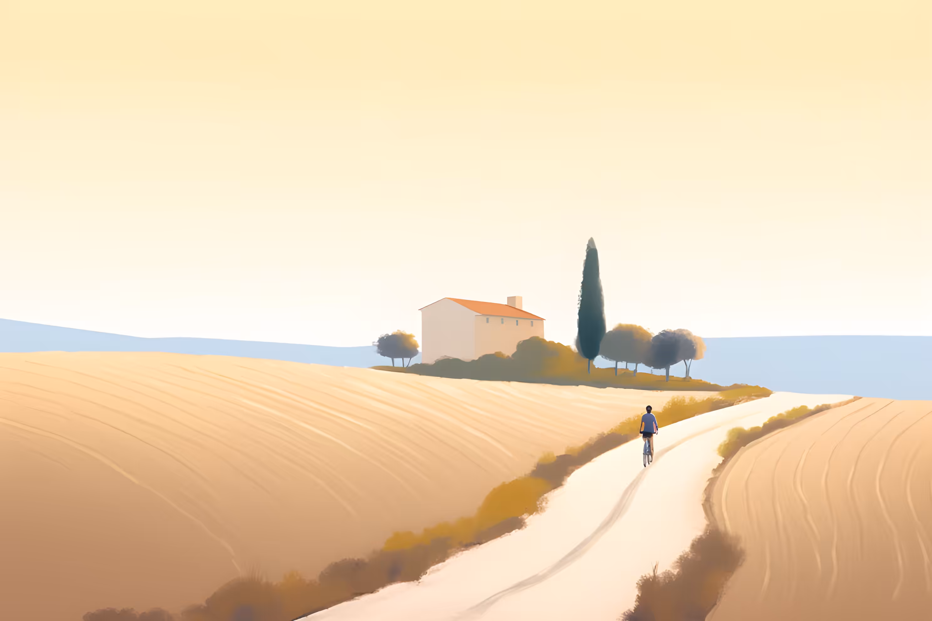 Summer weekend cycling