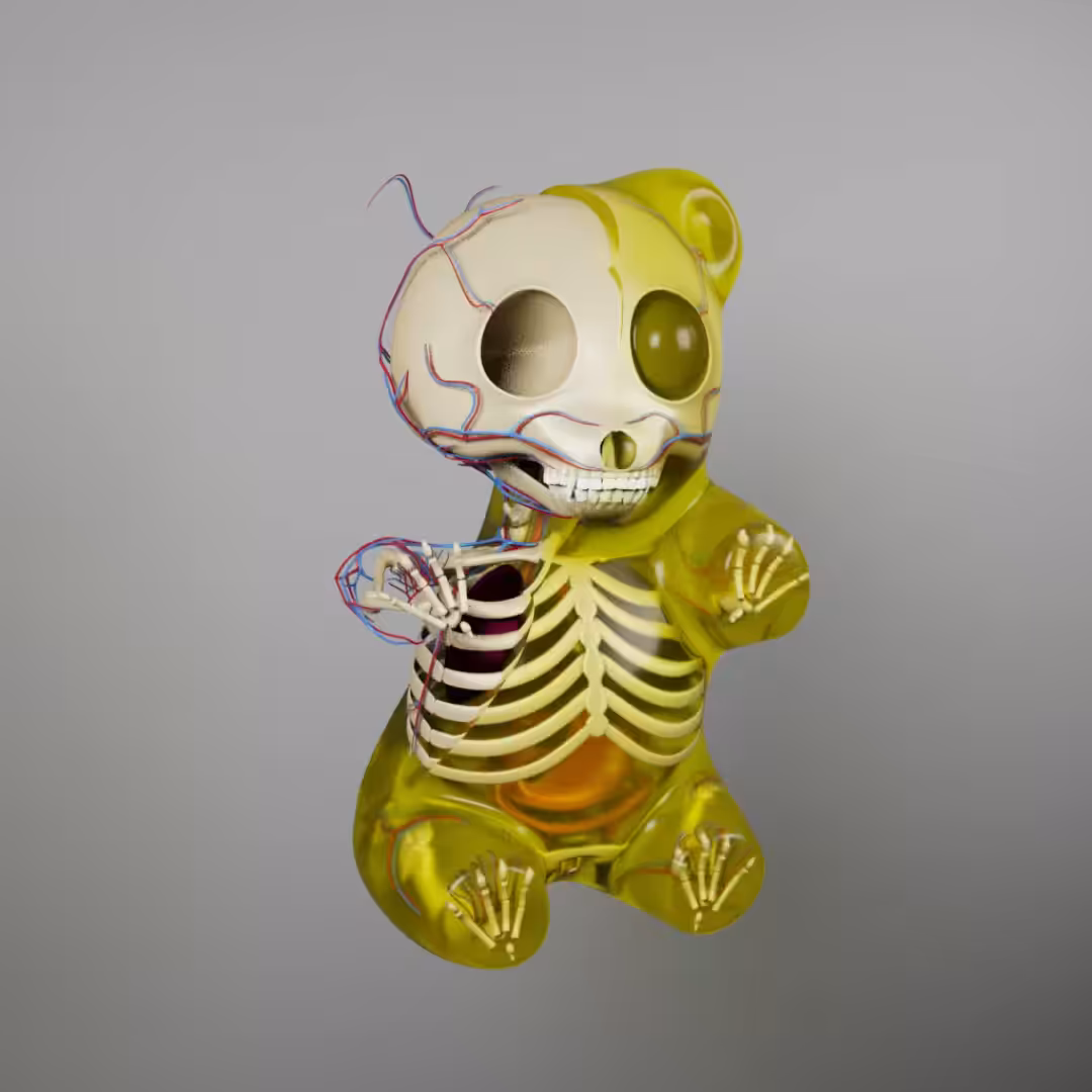 Gummi Bear Anatomy Chomp (Lemon)