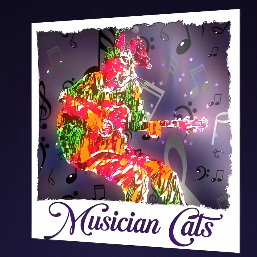 Musician Cat - Guitarist