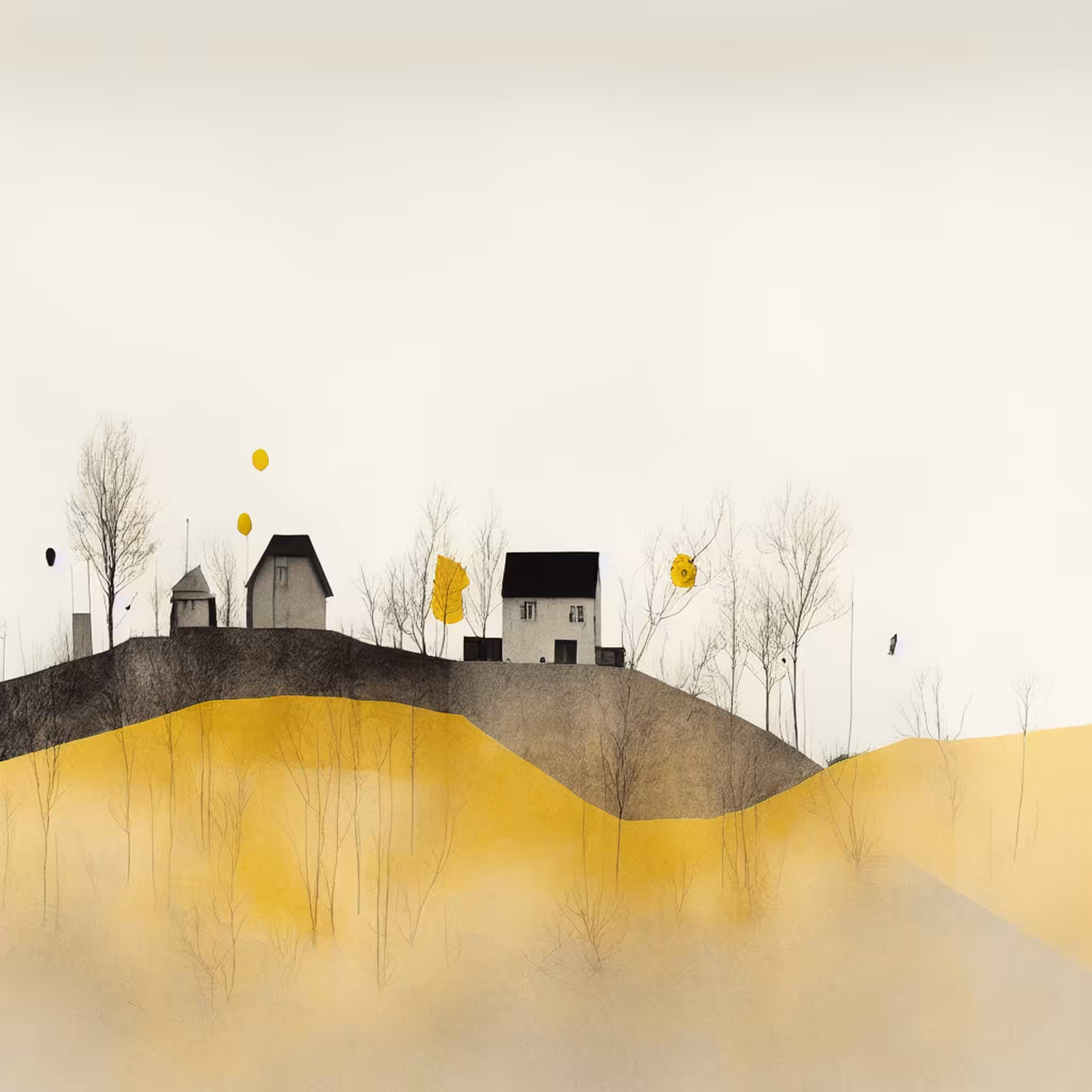 Yellow Trees and Houses - 1 #49