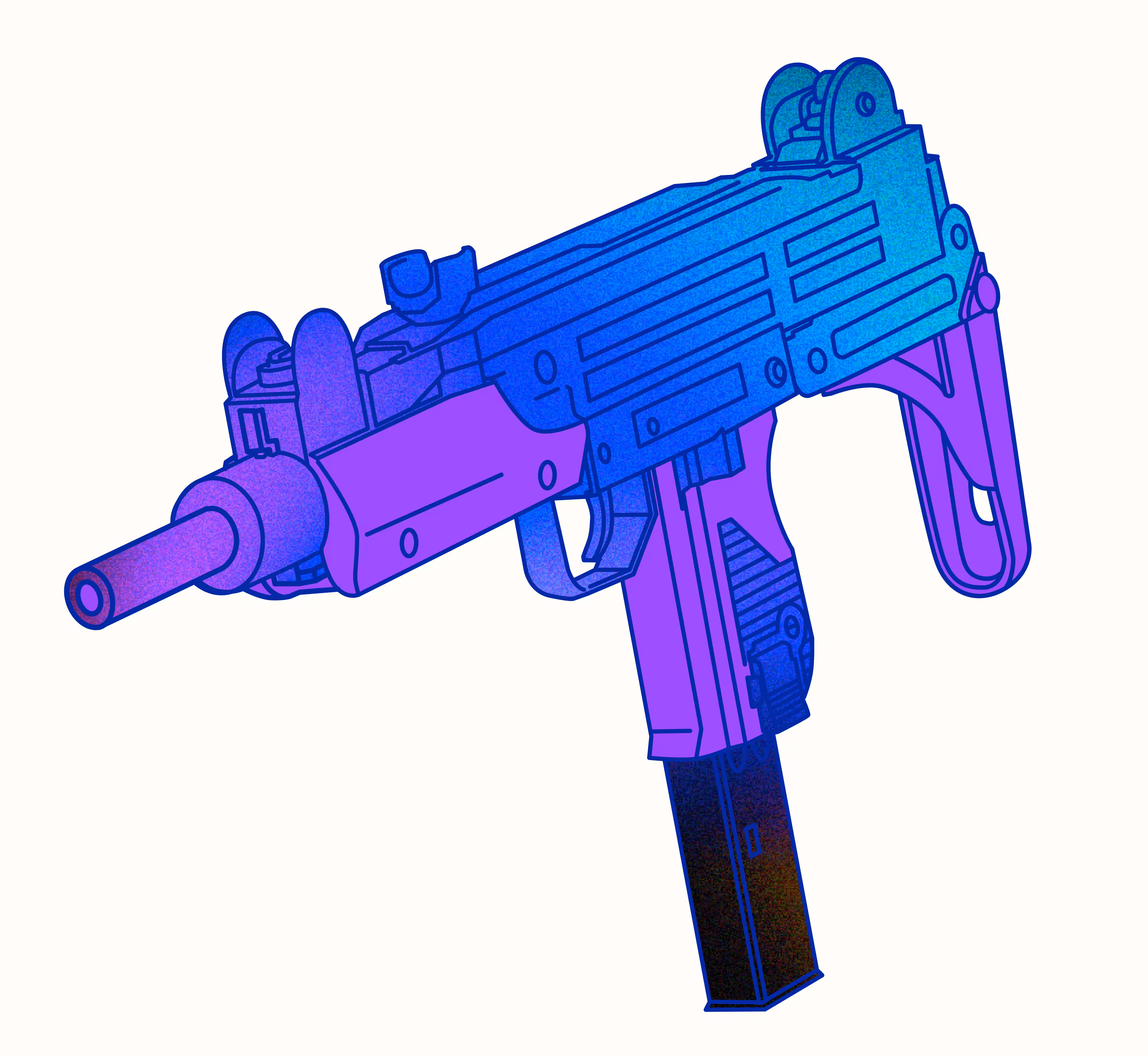Krypto Gun - Uzi - Reactive Glow 1/1