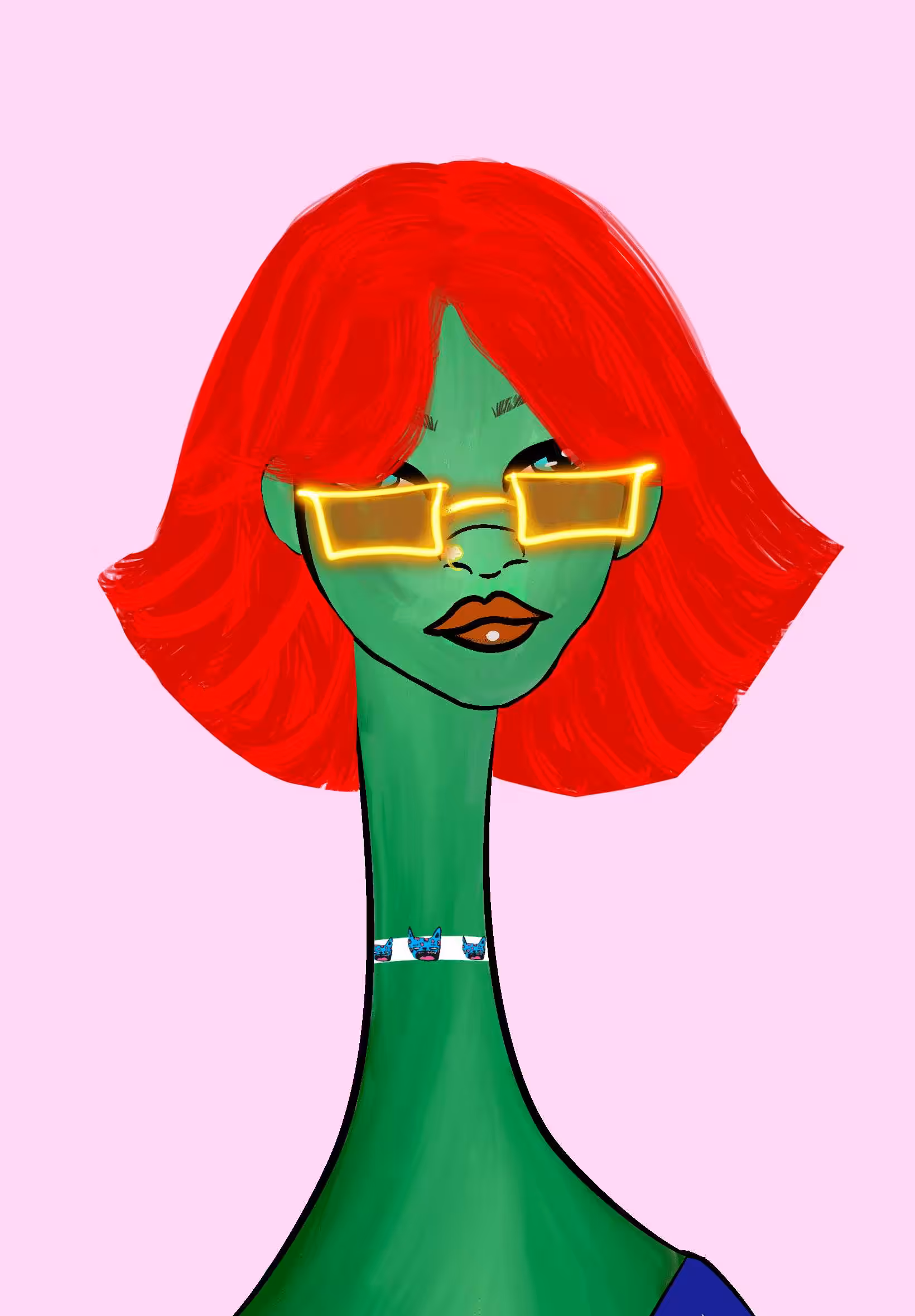 Long Neckie Lady #2235