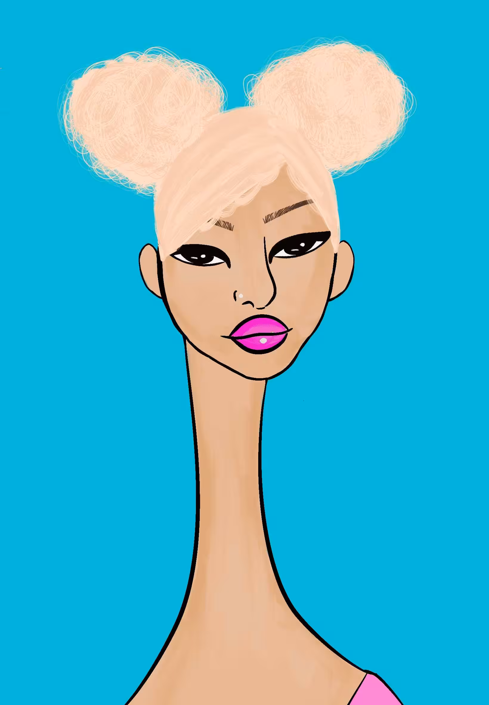 Long Neckie Lady #1228