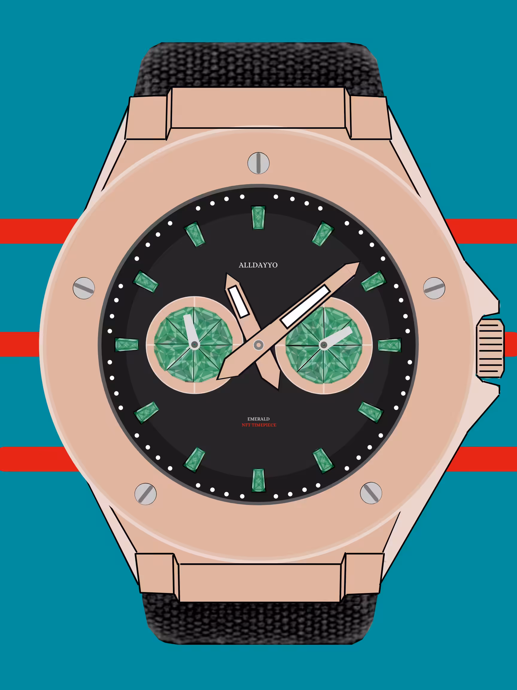 Alldayyo Emerald Timepiece 