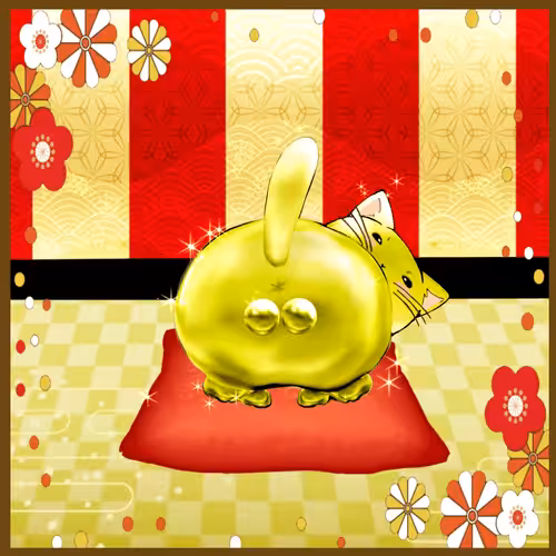 Momojiri Cats room: Flower frame【lucky!!GOLD Momojiri】