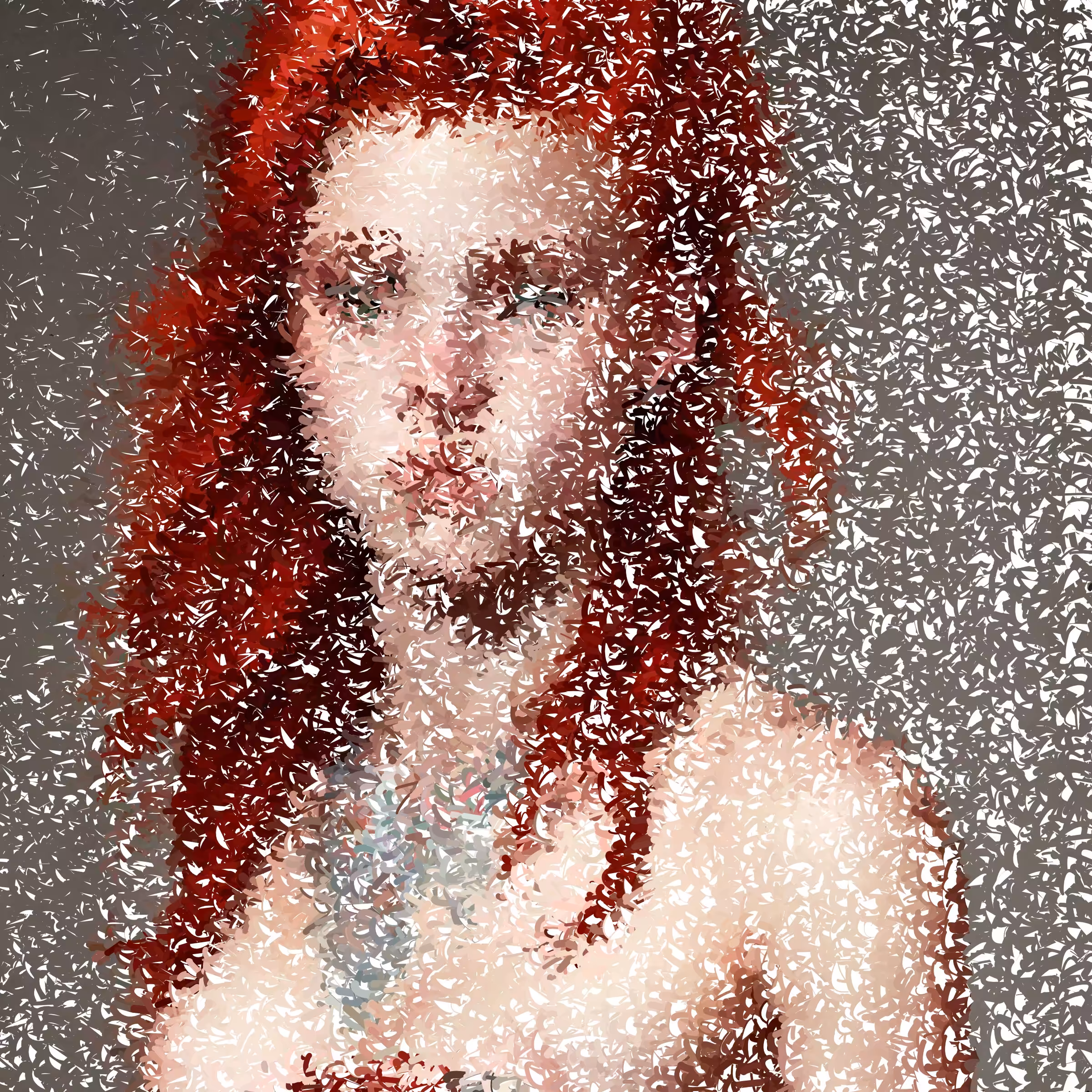 Generative Arts: Ginger Girl. Medium size Abstract Generative Art From ArtH2O 2023
