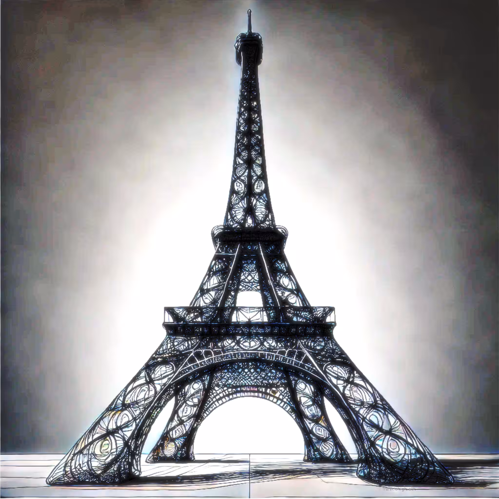 Eiffel Tower . The art style