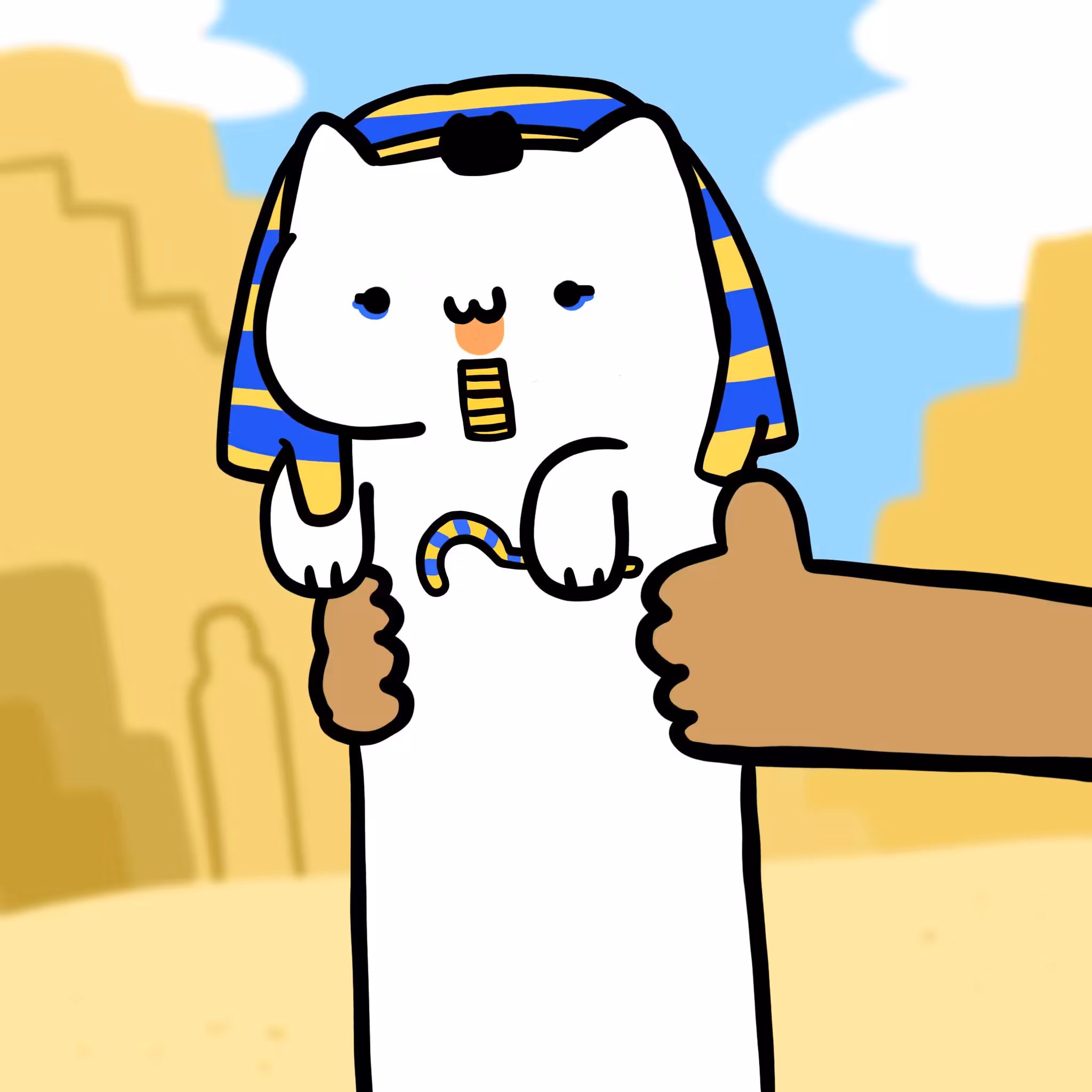 Long Long Pharoh Cat #0157
