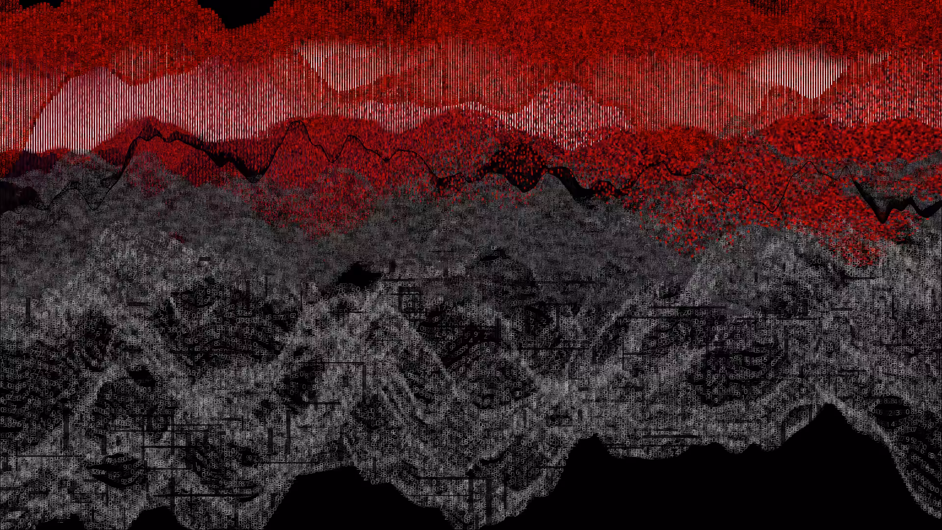 Pixel rain in a data landsacape #30