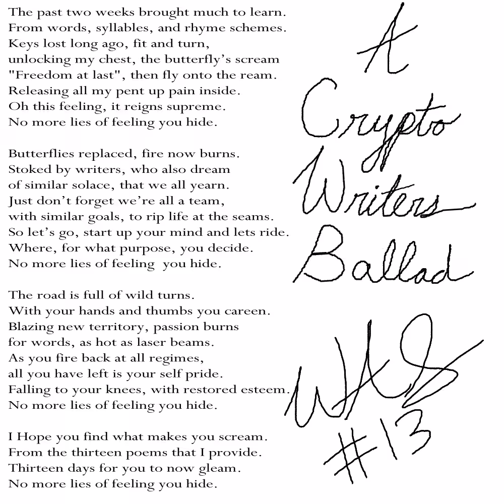 A Crypto Writer Ballad 