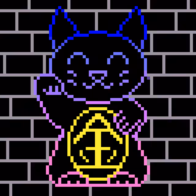 Neon Pixel Manekineko