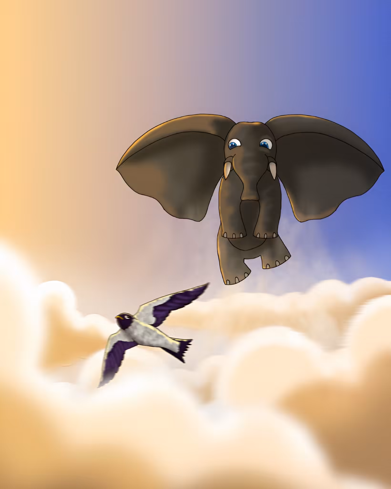 Art Of Abolfazl : Flying Elephant 