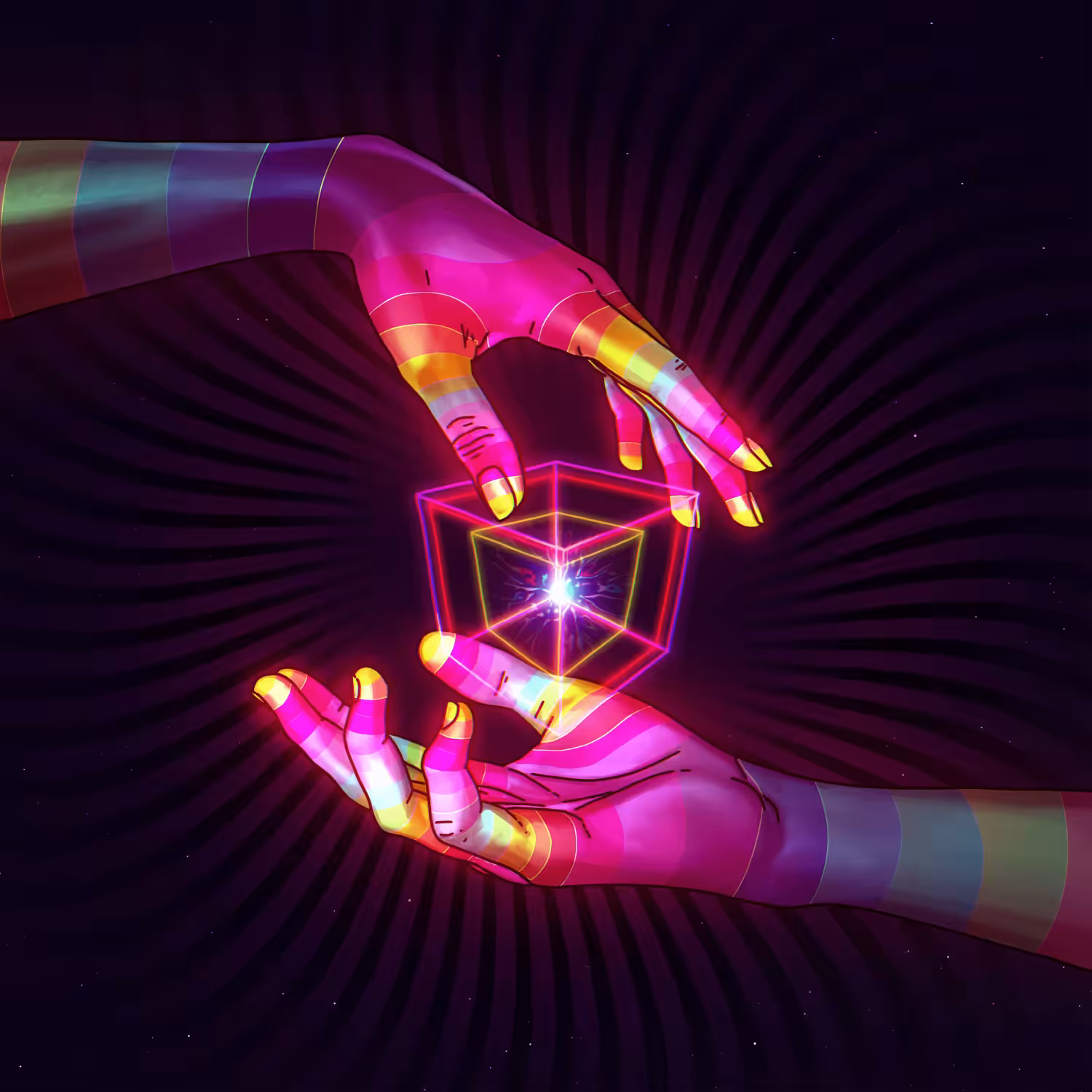 Psychedelic Energy Hands 6 (GIF)