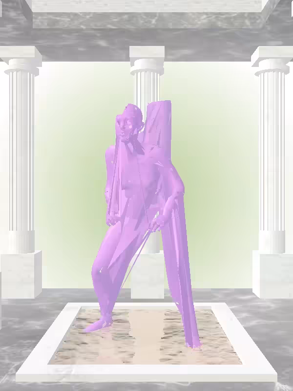HeavenComputer: The Kicking Glossy Violet Woman #6381