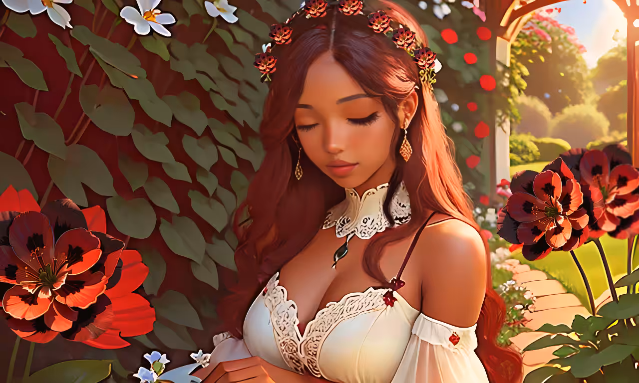 HAZEL- THE CHOCOLATE COSMOS FLOWER GIRL