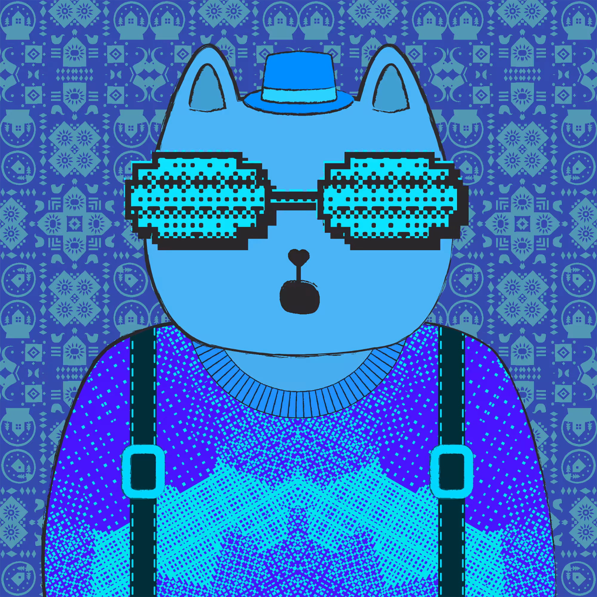 hash cats RGB – Blue