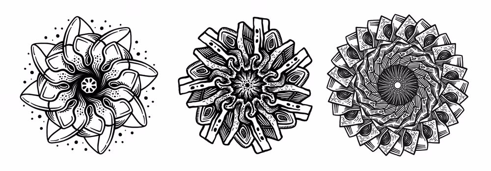 Mandalas Black and White Number 1