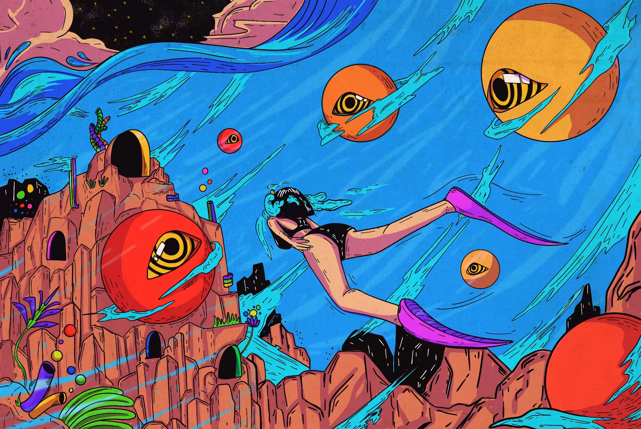 diving