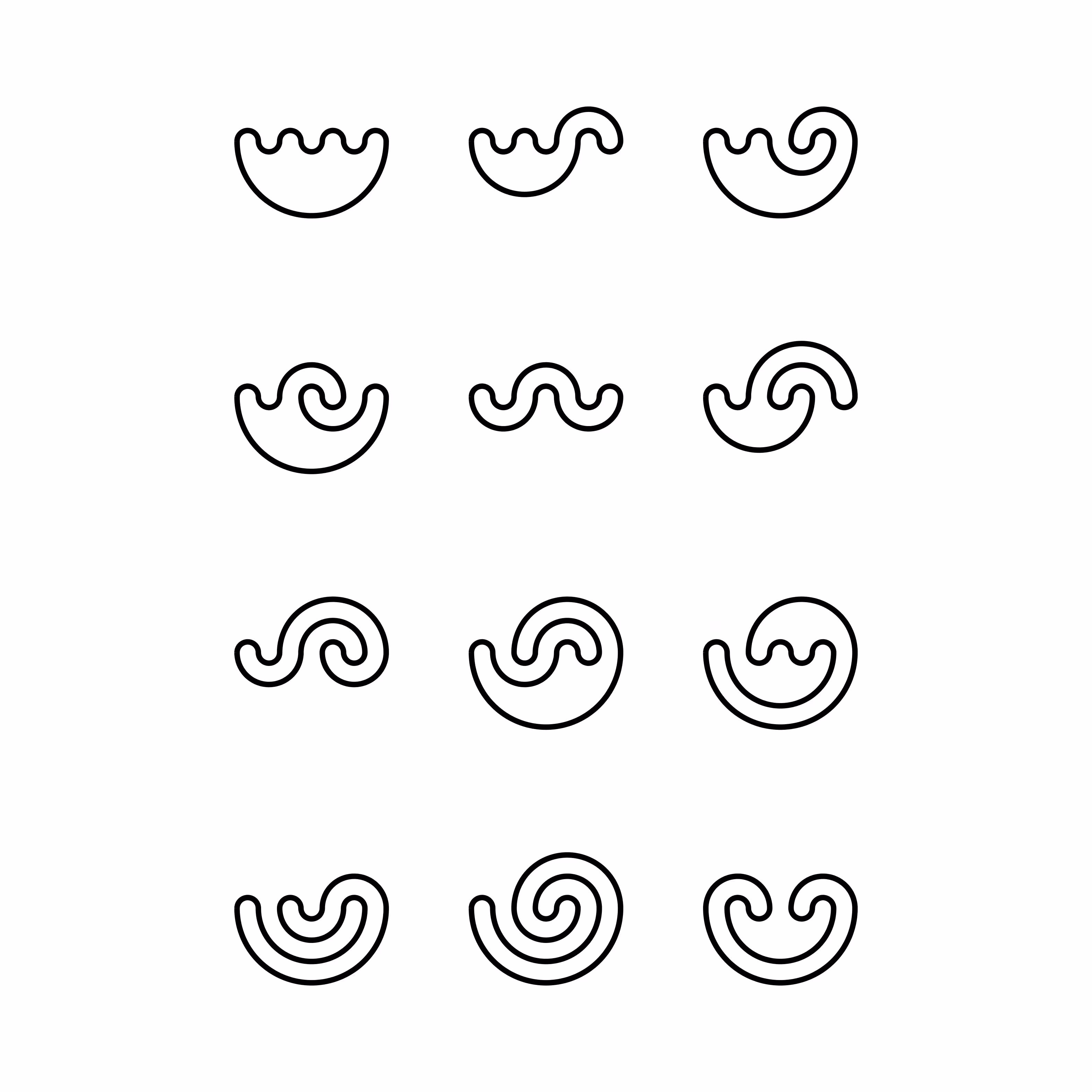 Rubber band folds (N=4) 12 cases
