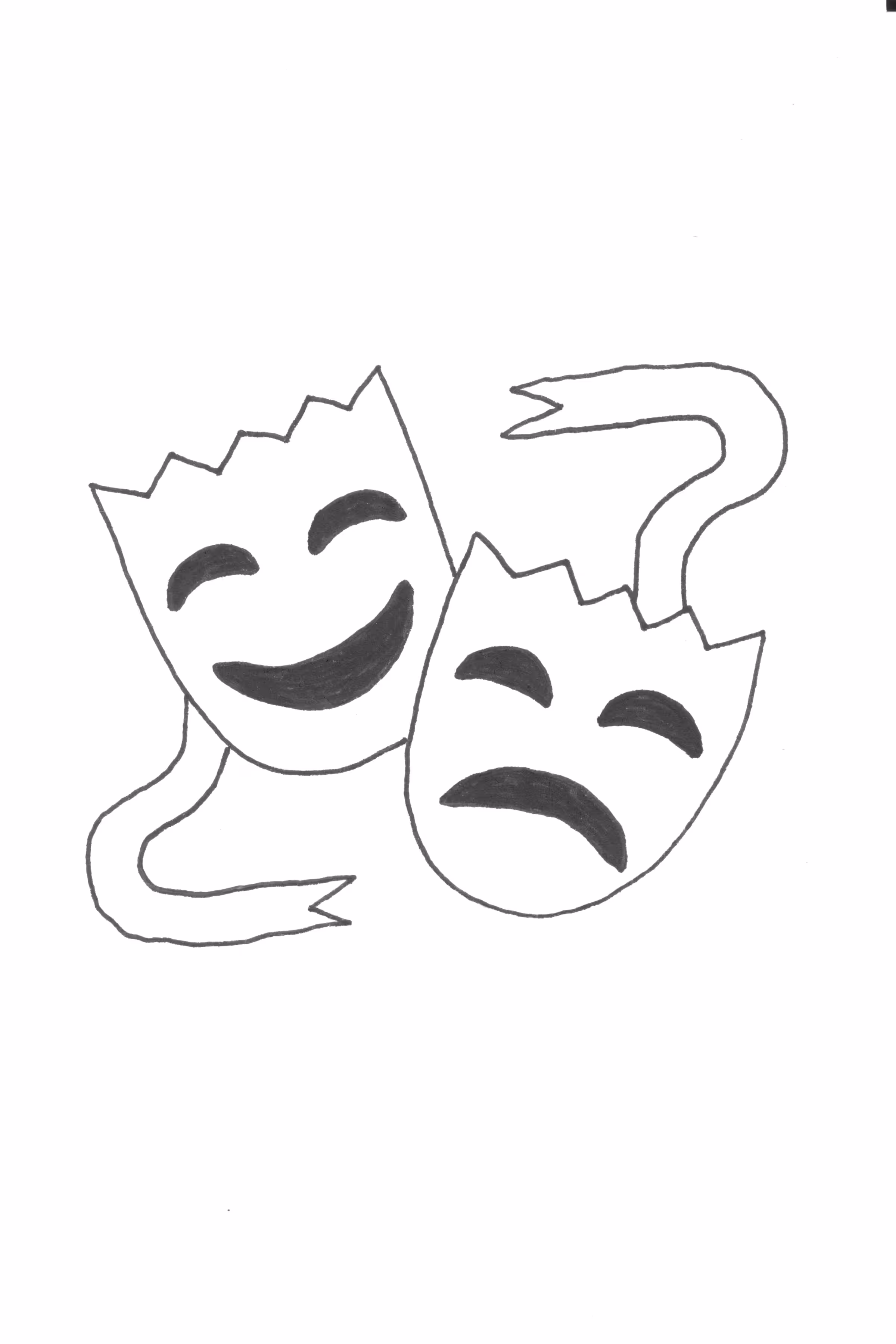 JDV episode art #173 - Comedy and tragedy masks