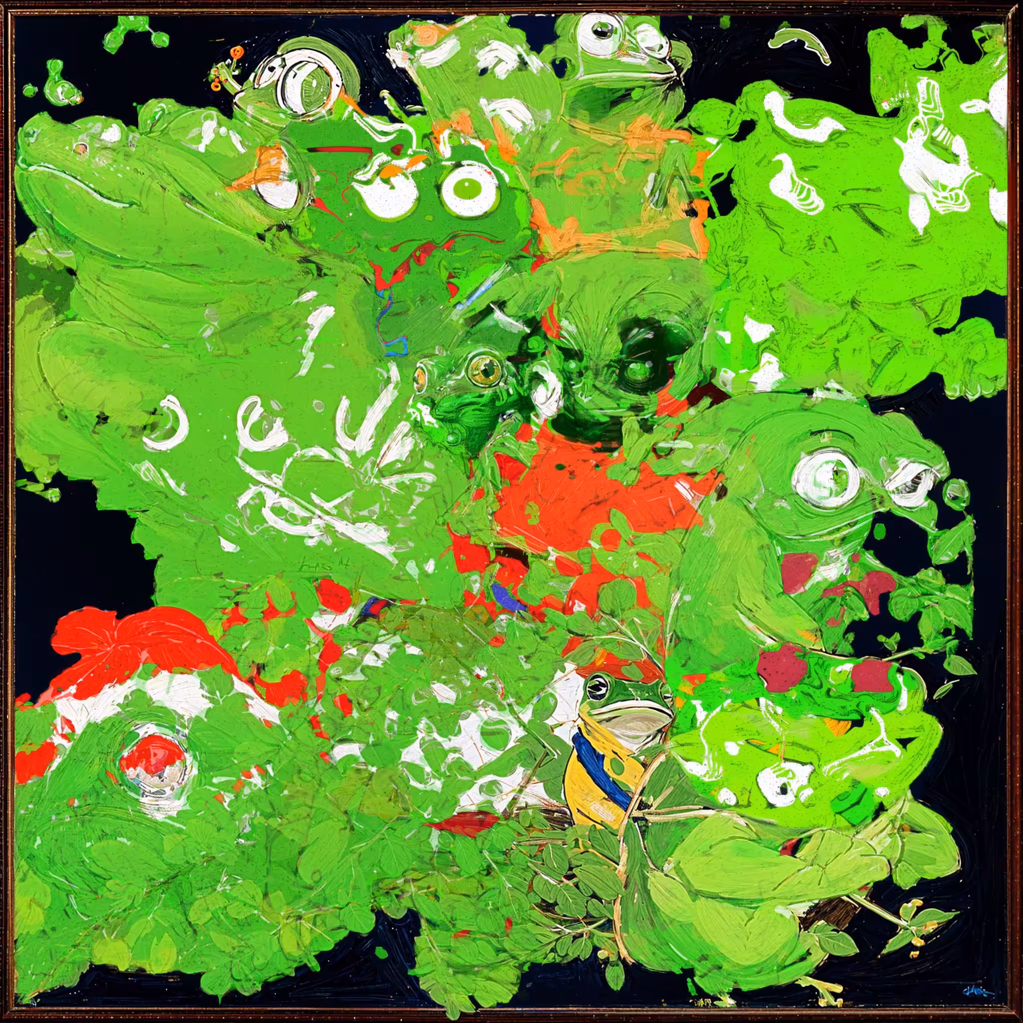 Portrait of a Cartoon Frog