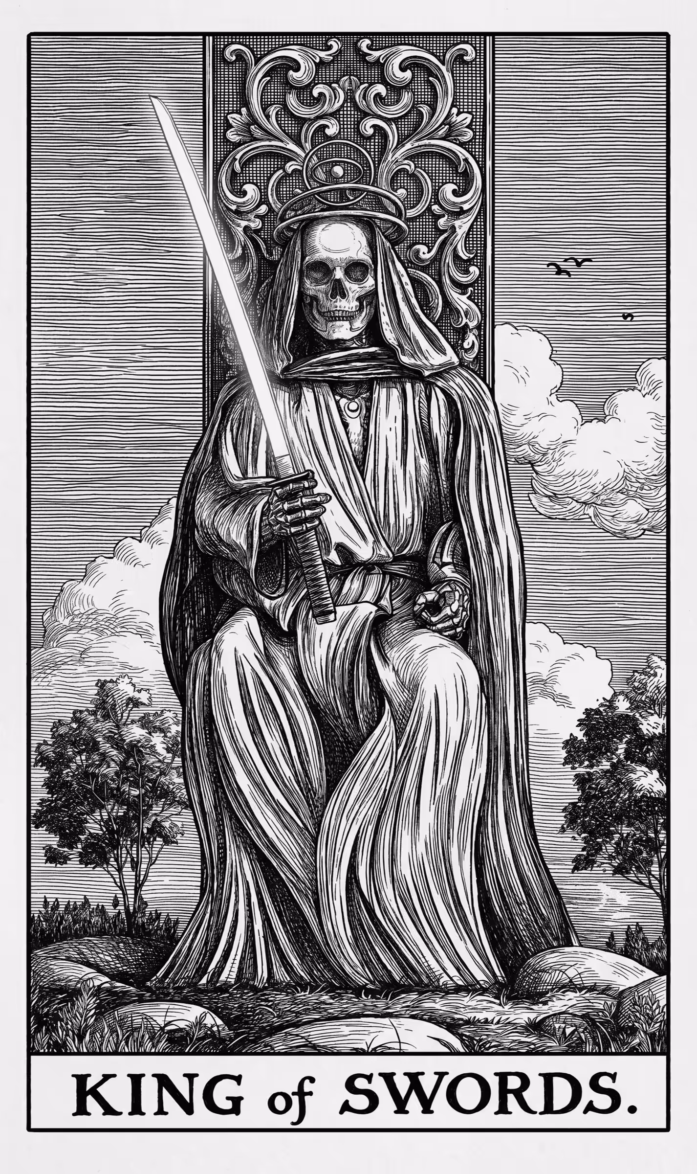 King of Swords — Litho