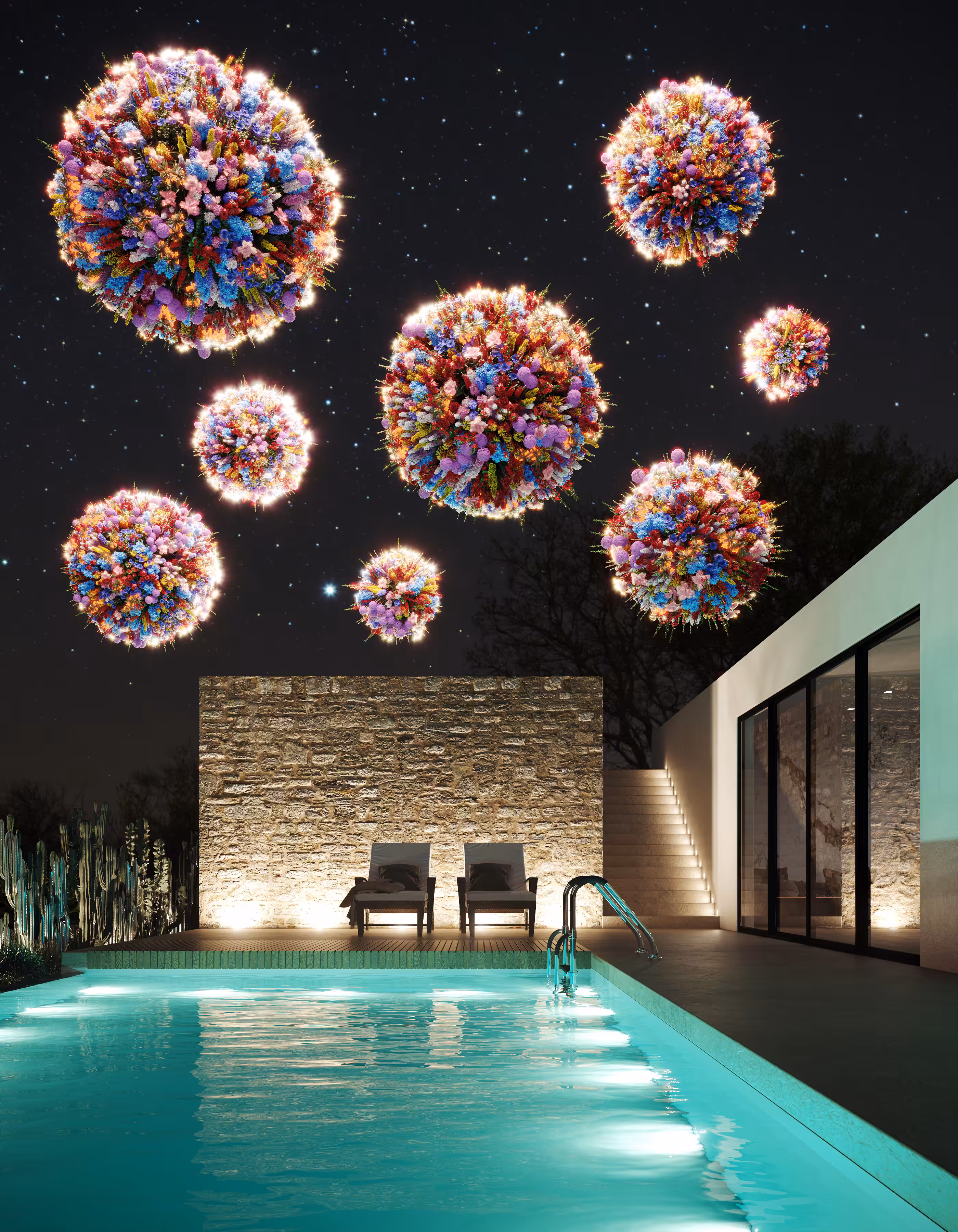 Stars full of flowers