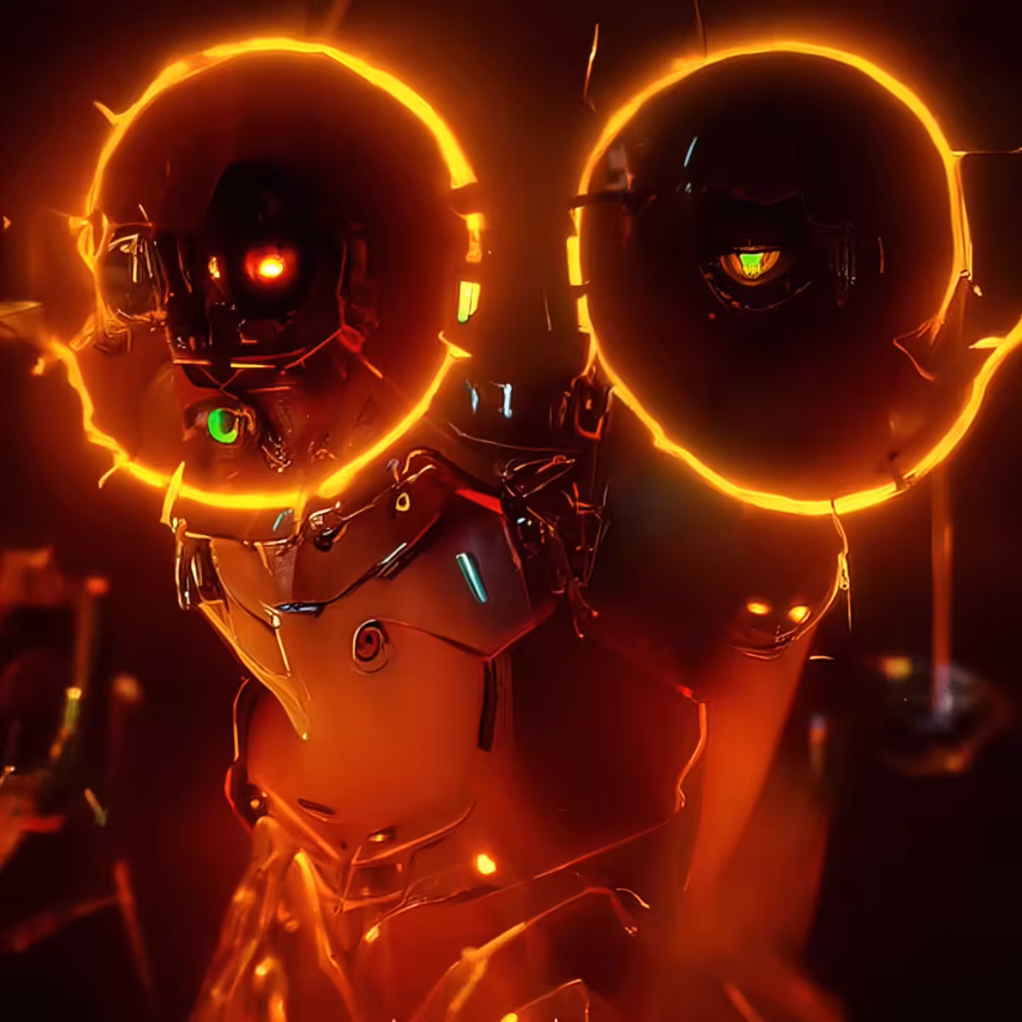 Futuristic city runner