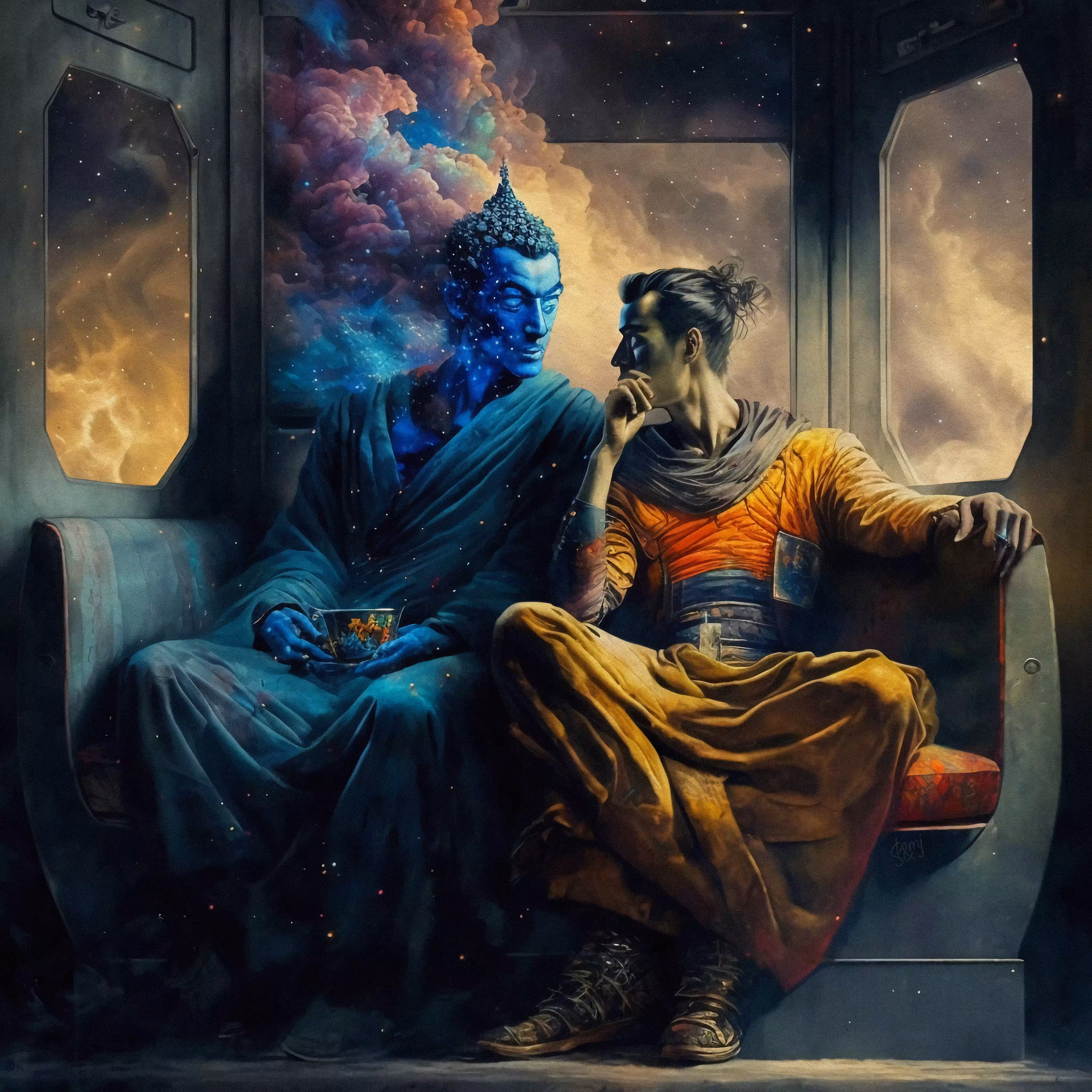 The Buddha and his student