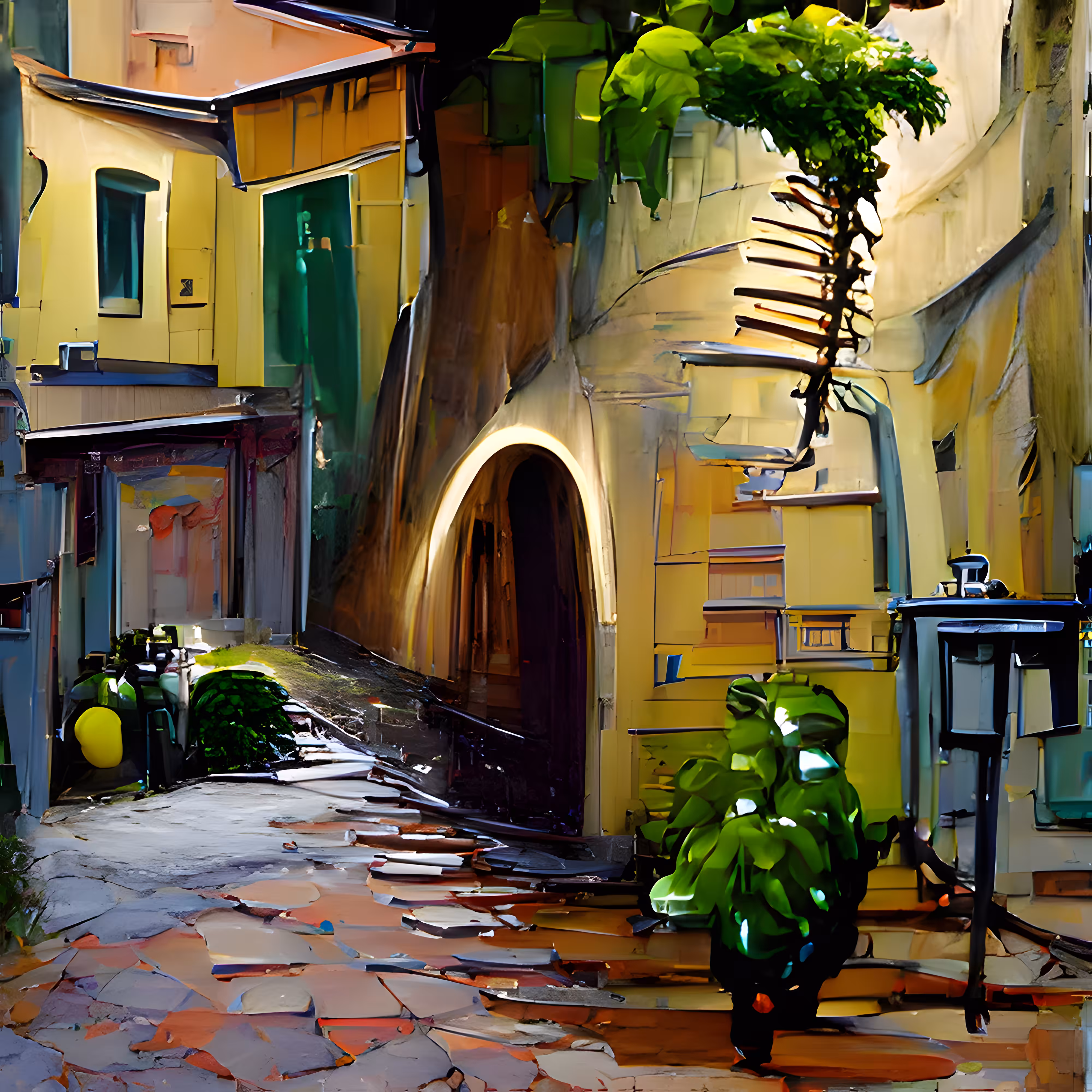 Relaxing alley in italy