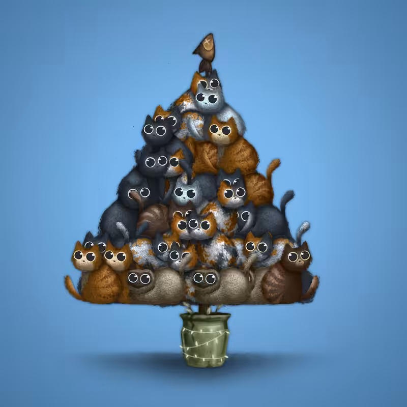 Fluffy Christmas Tree #18