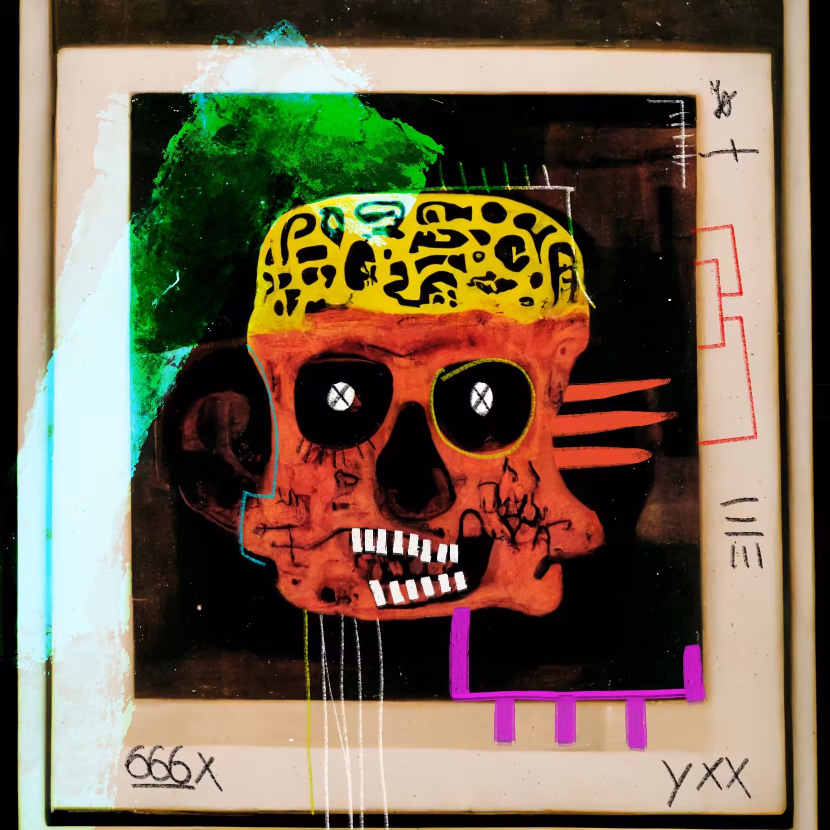 POLAROID SKULL 013
