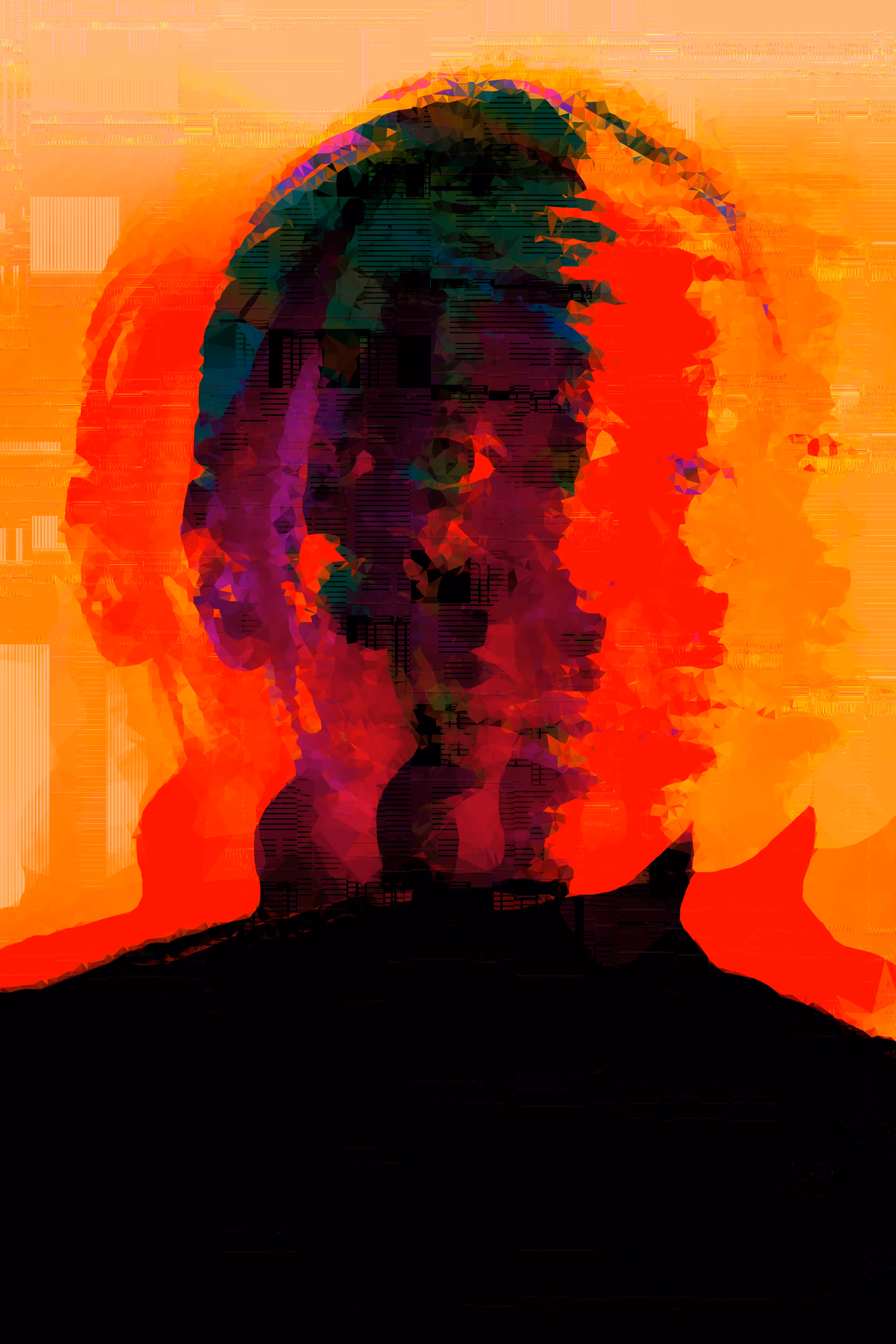 Displacement Glitch Face