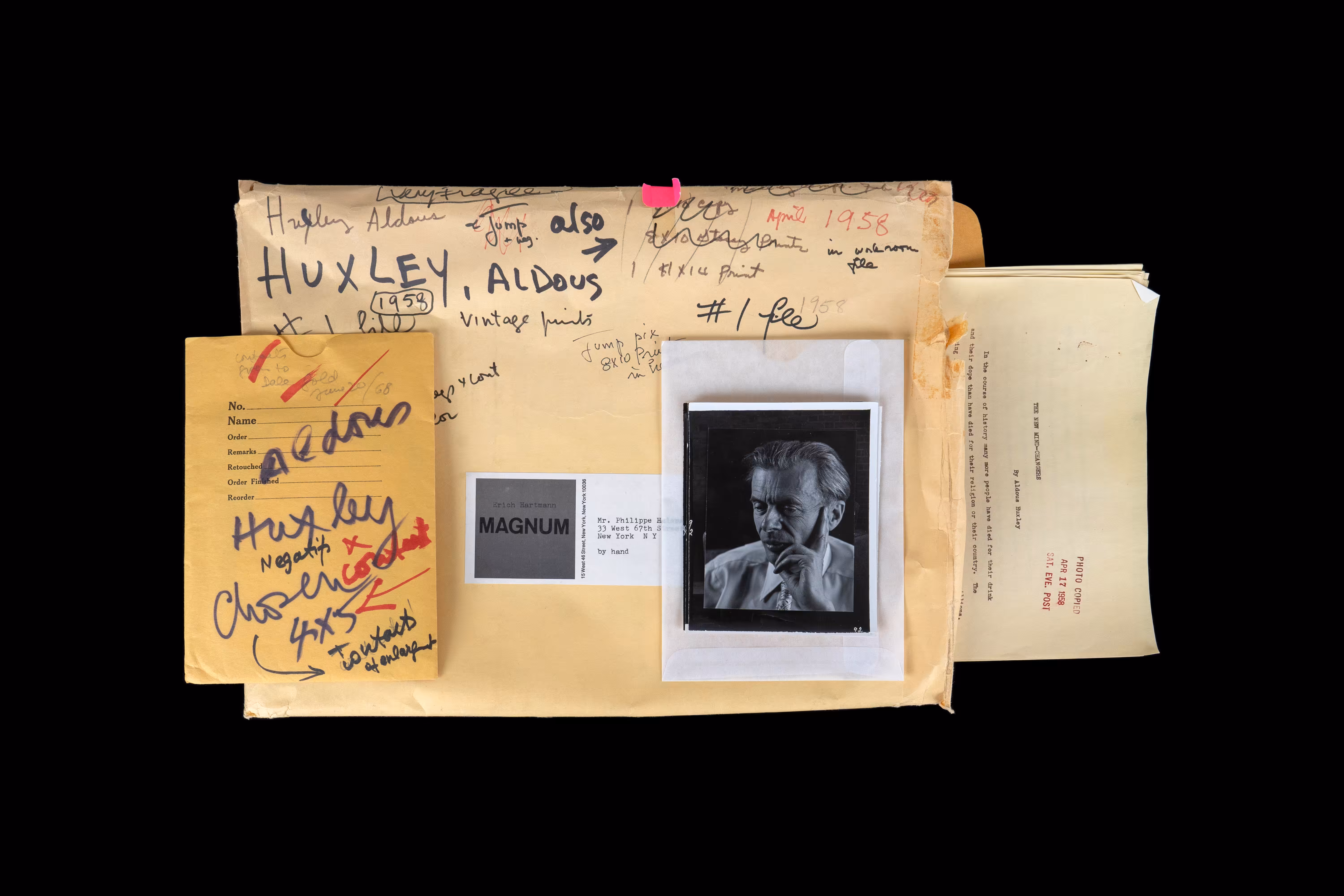 Halsman Archive File 13 -Aldous Huxley 1958