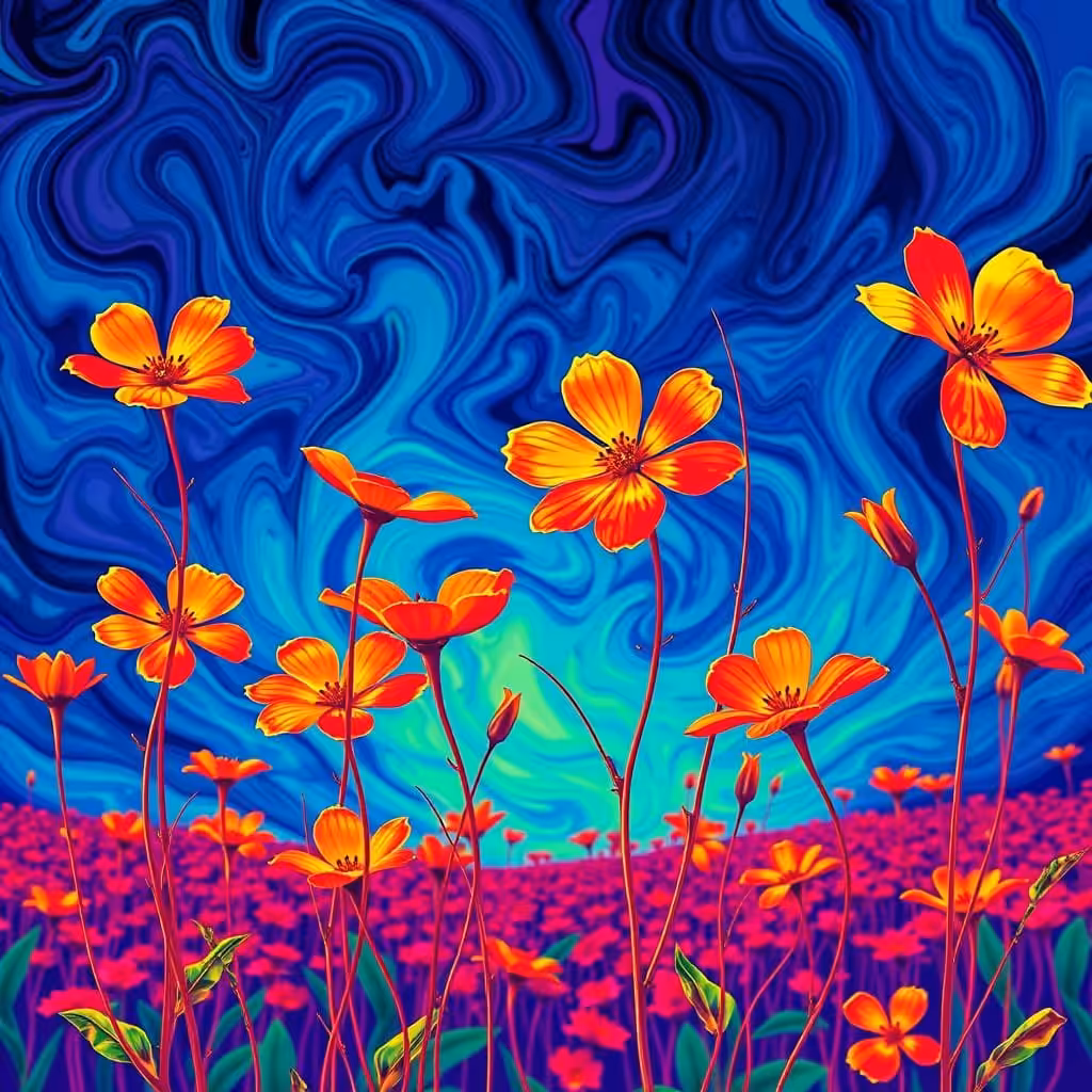 Papa Martini Contemporary Collection: Psychedelic Blooms-1