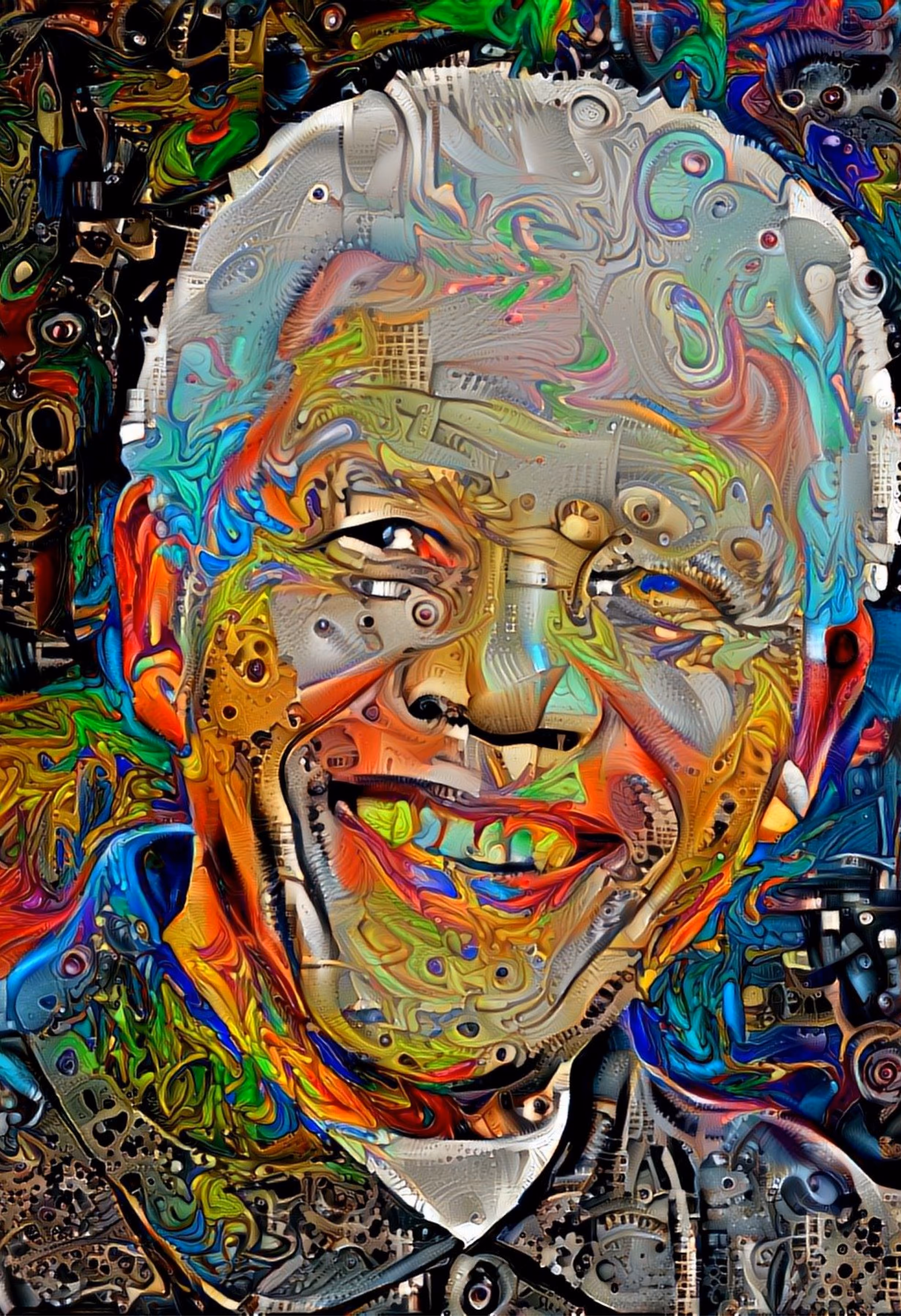 Psychedelic Portrait- Nelson Mandela #1