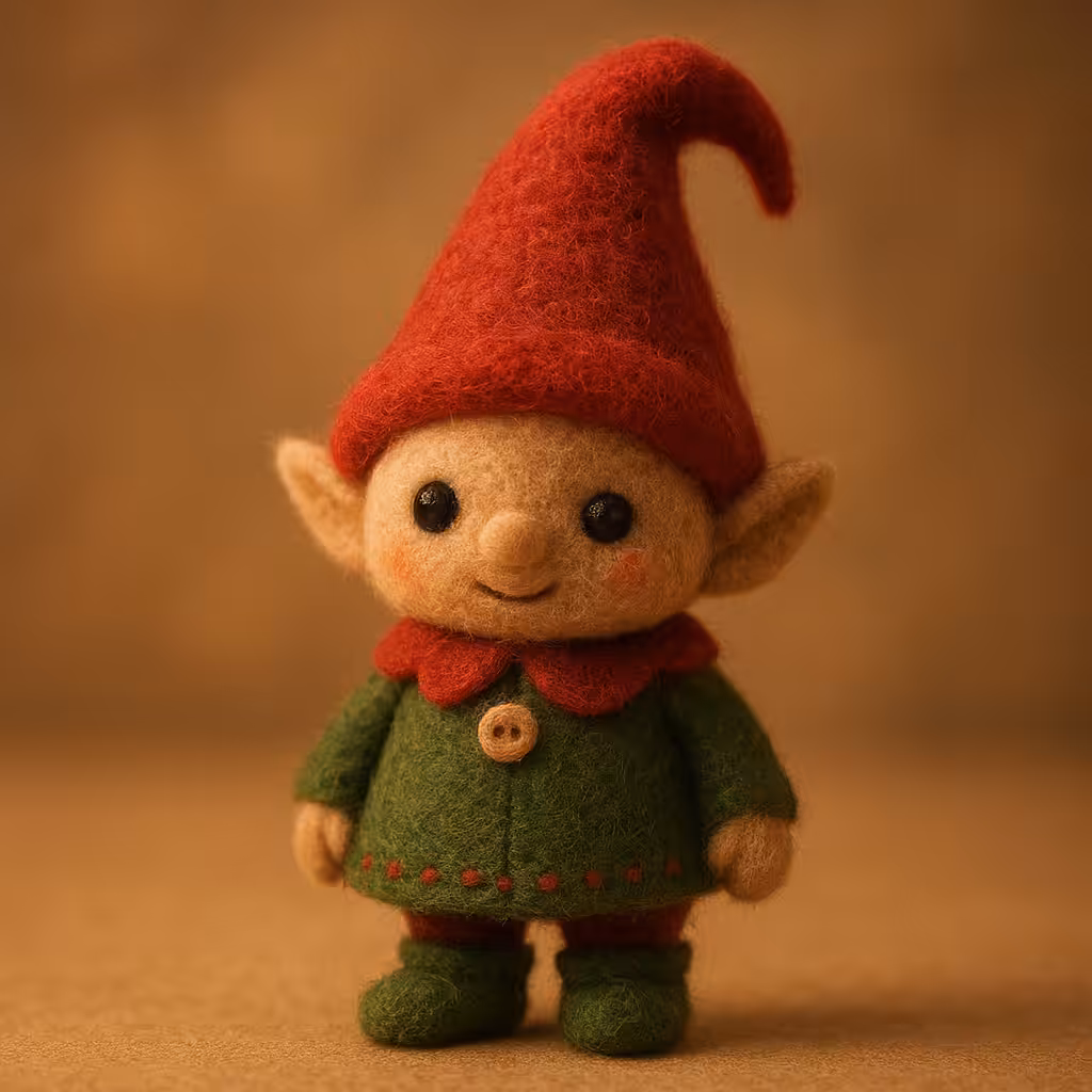 Felt Christmas Elf Artwork