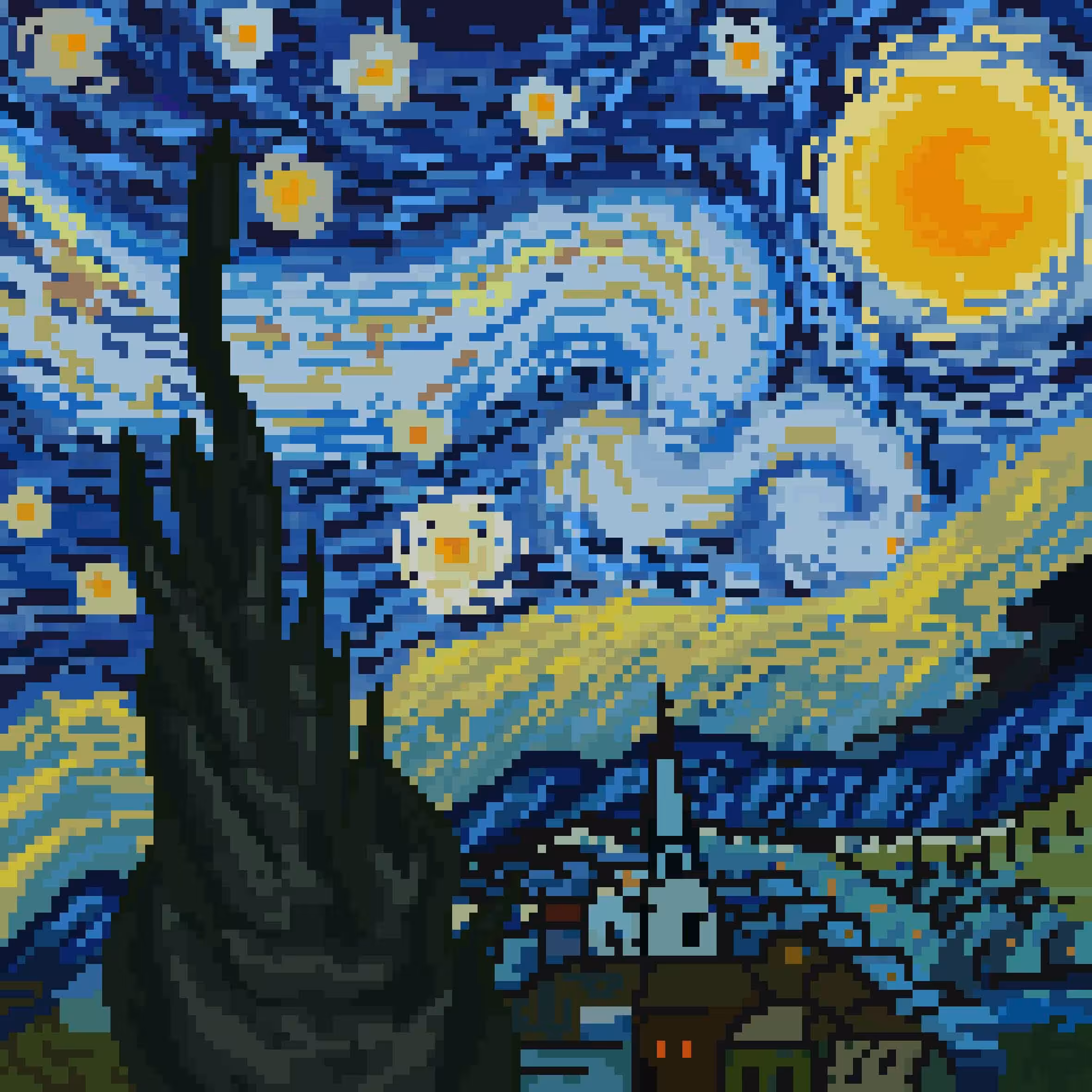 Starry Night Pixleated