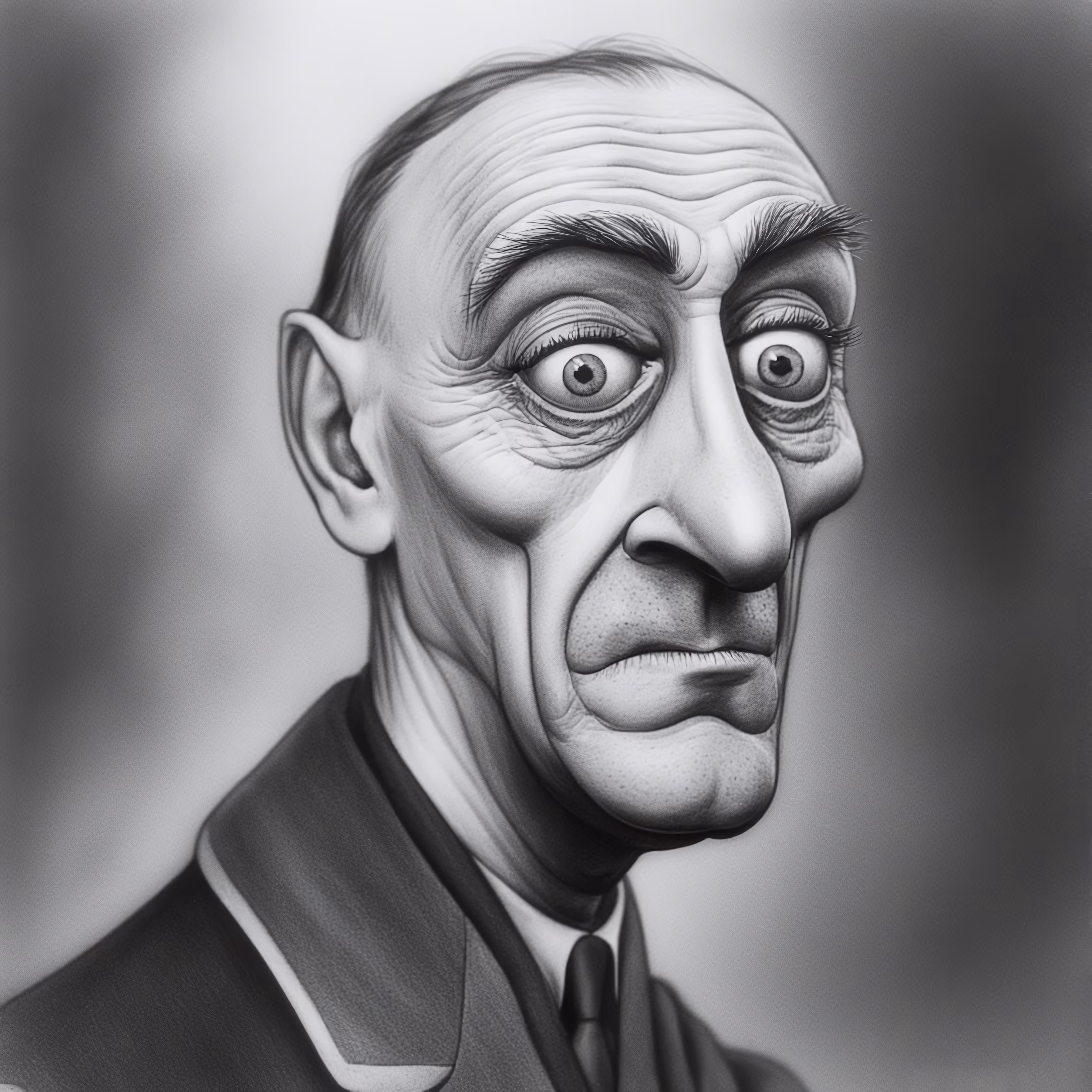 365 Brushstrokes of the Future: The Startled Bureaucrat: A Study in Hyper-Grotesque