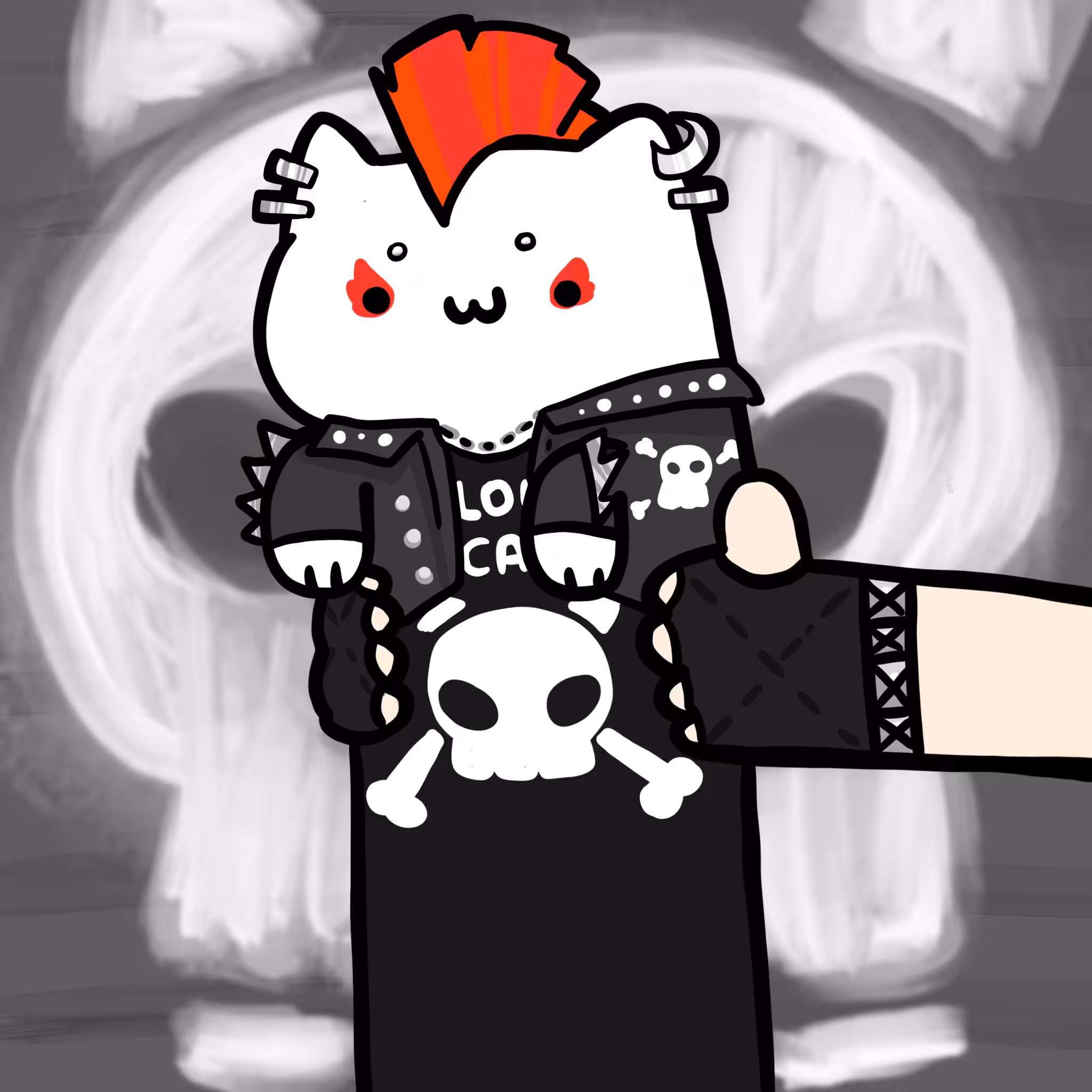 Long long punk cat #043