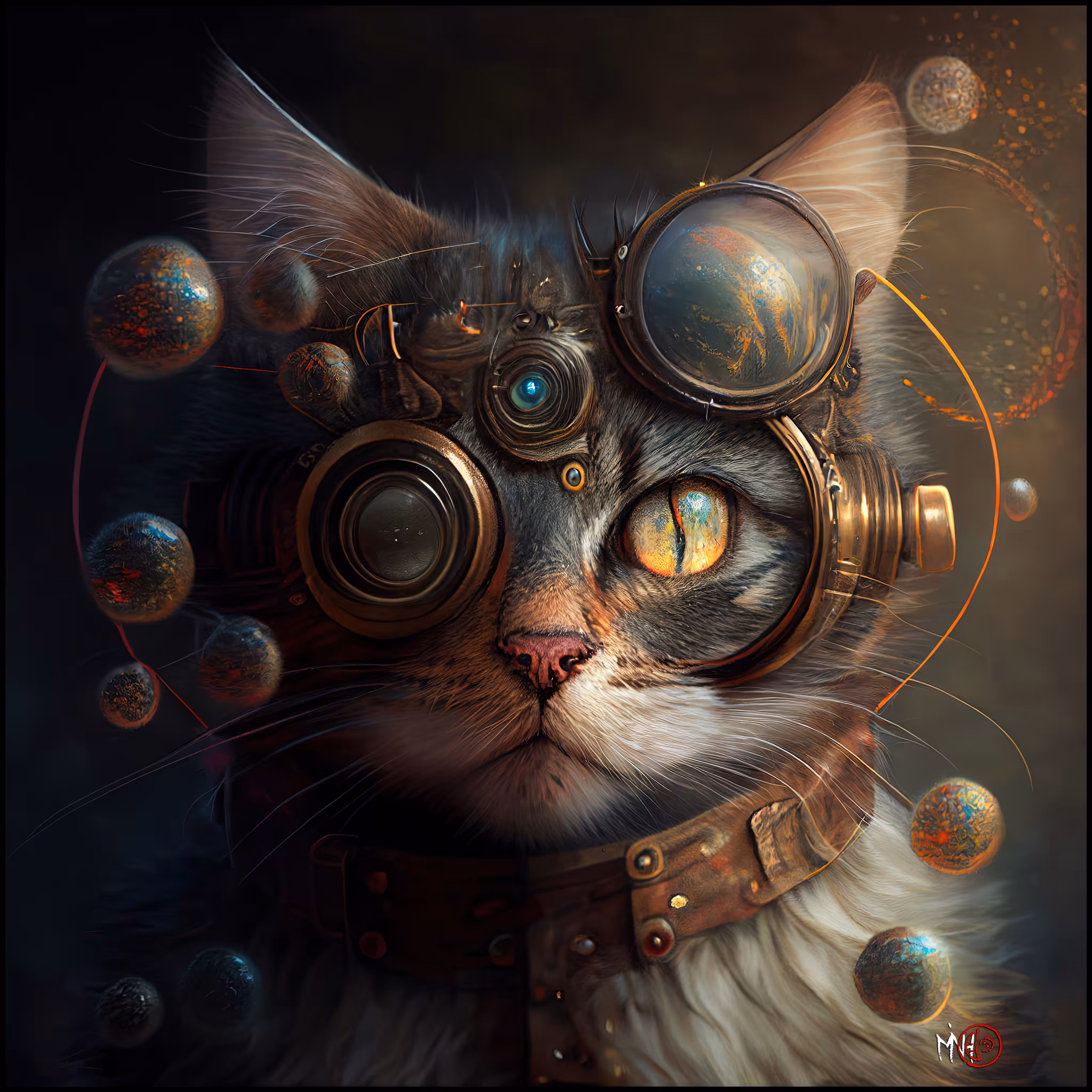Le chat neguentropique. The Negentropic cat.