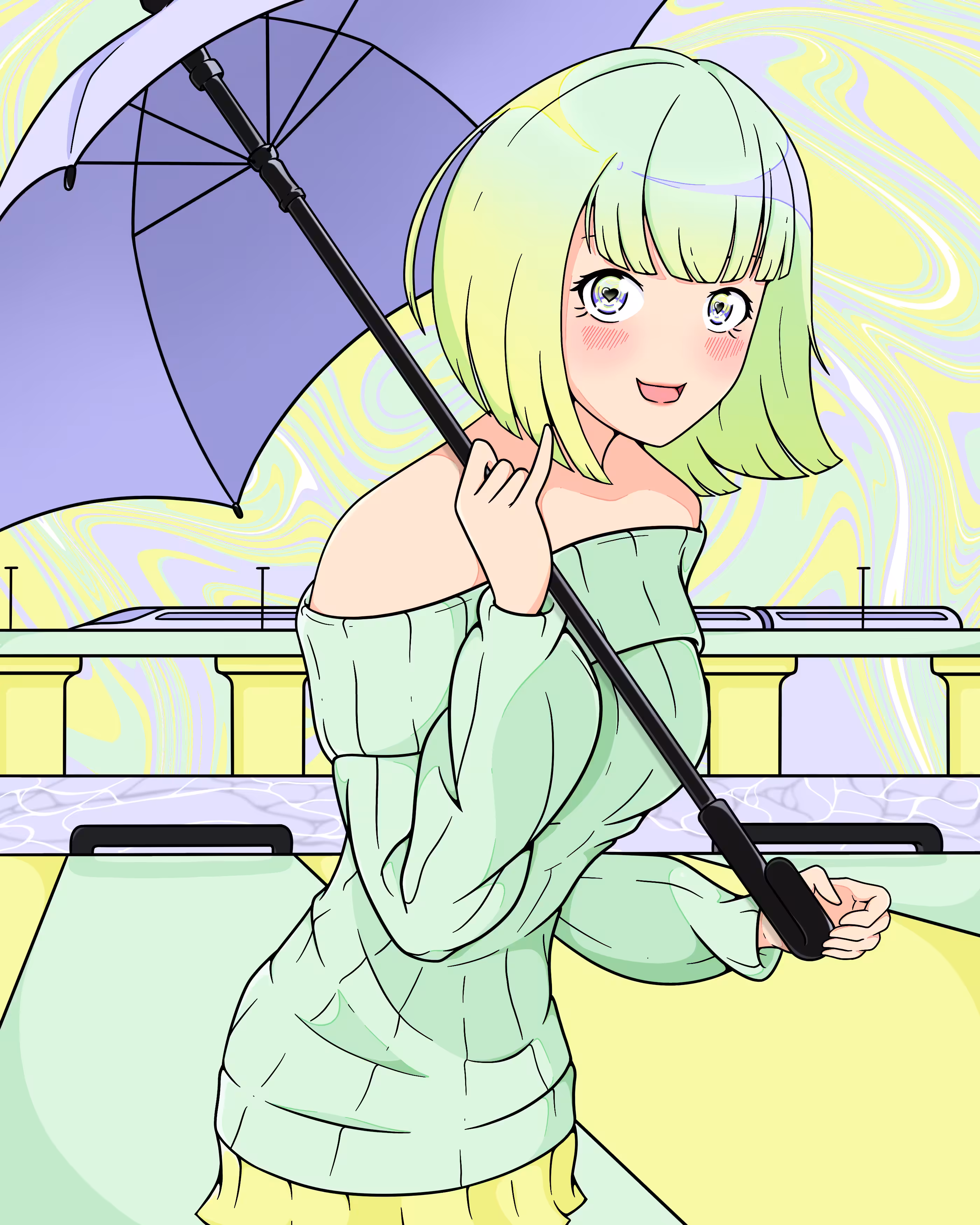 "i thought it'll rain today >.<"