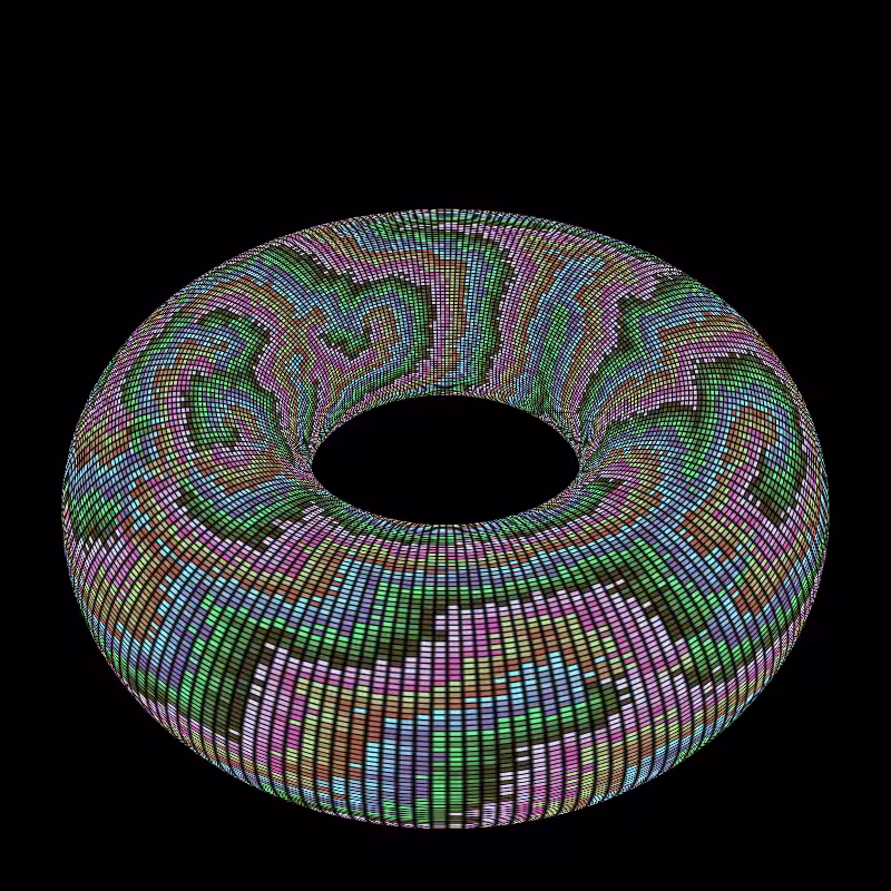 Reaction Diffusion on a Torus #10