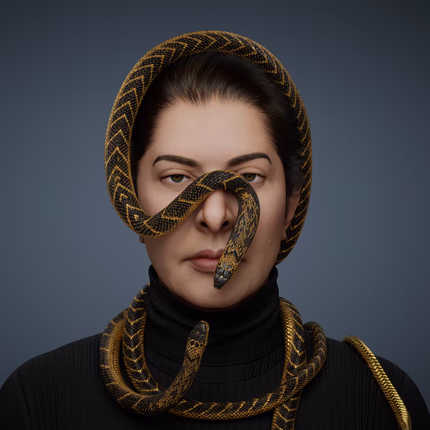 Portrait with Snakes #538